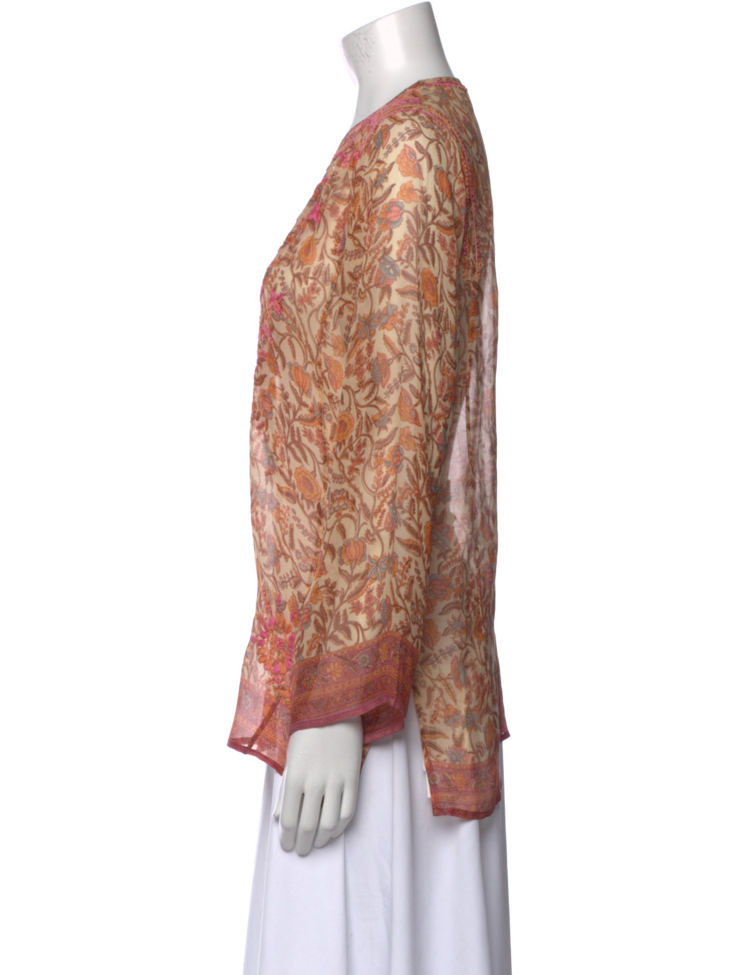 Calypso St. Barth Silk Printed Sweatshirt