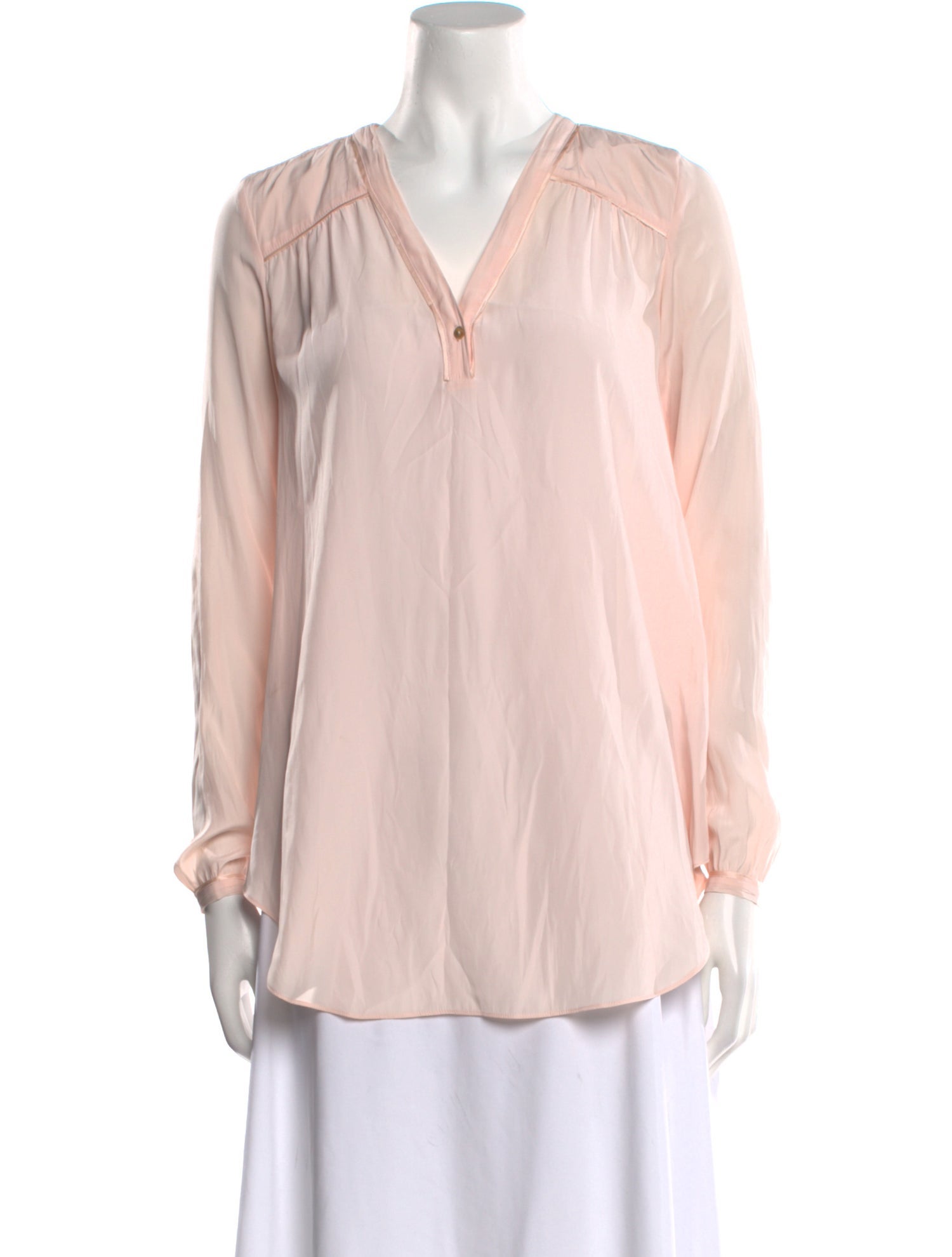 Calypso St. Barth V-Neck Long Sleeve Blouse