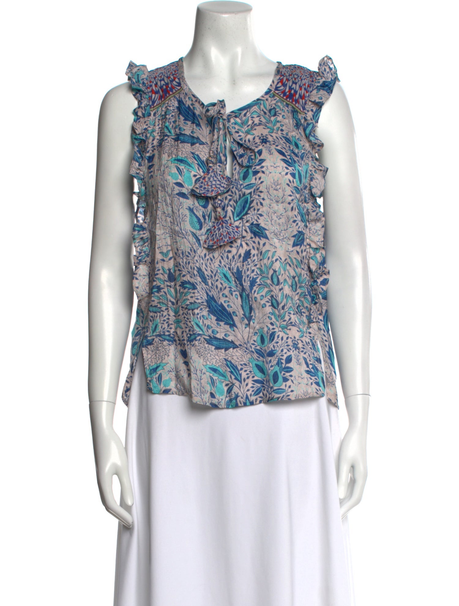 Calypso St. Barth Silk Printed Blouse