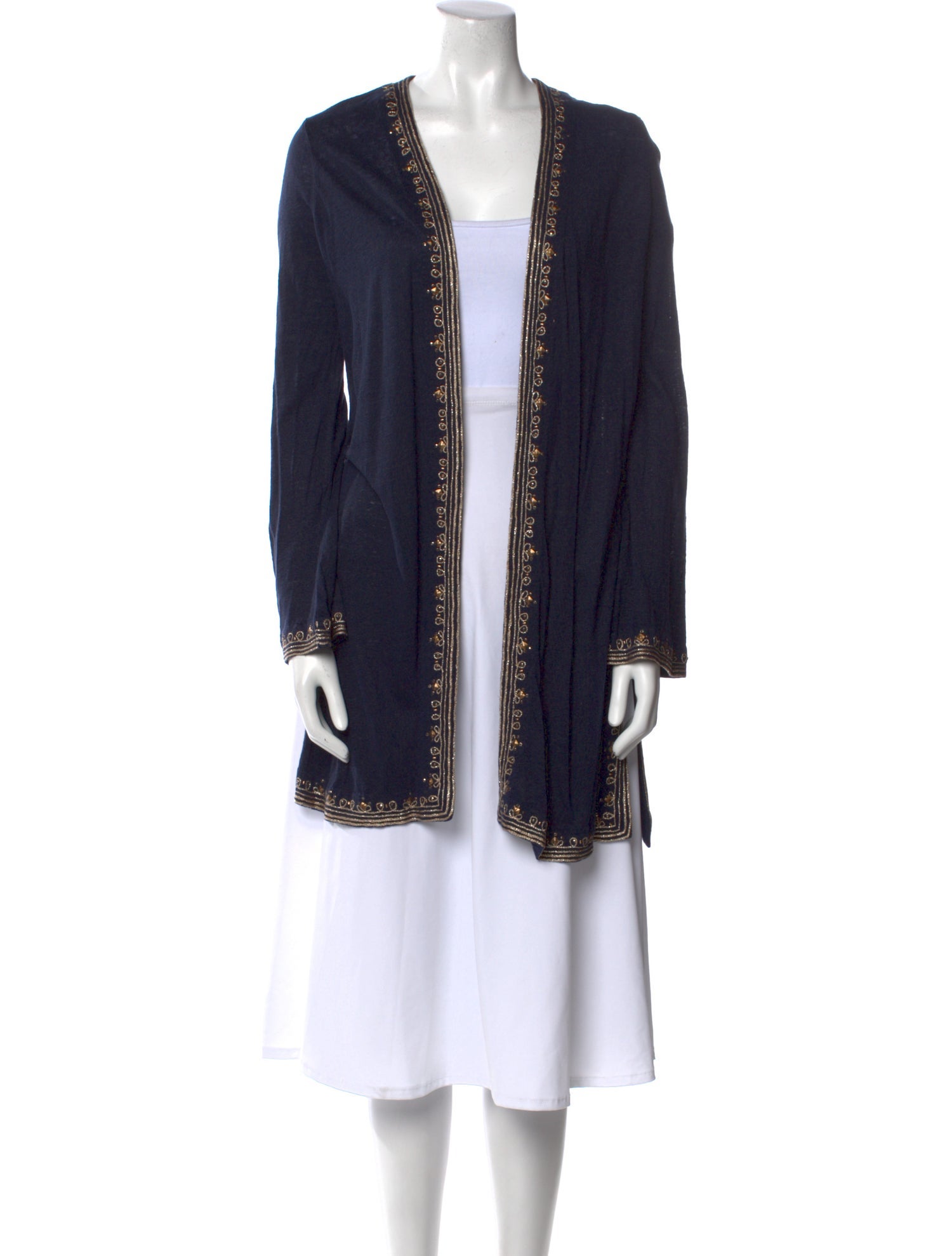 Calypso St. Barth Linen Open Front Sweater