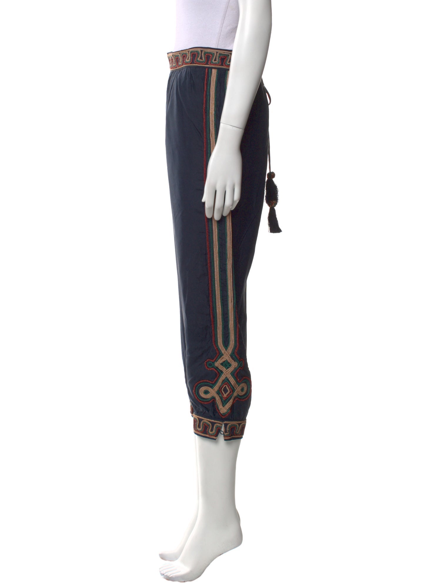 Calypso St. Barth Silk Straight Leg Pants