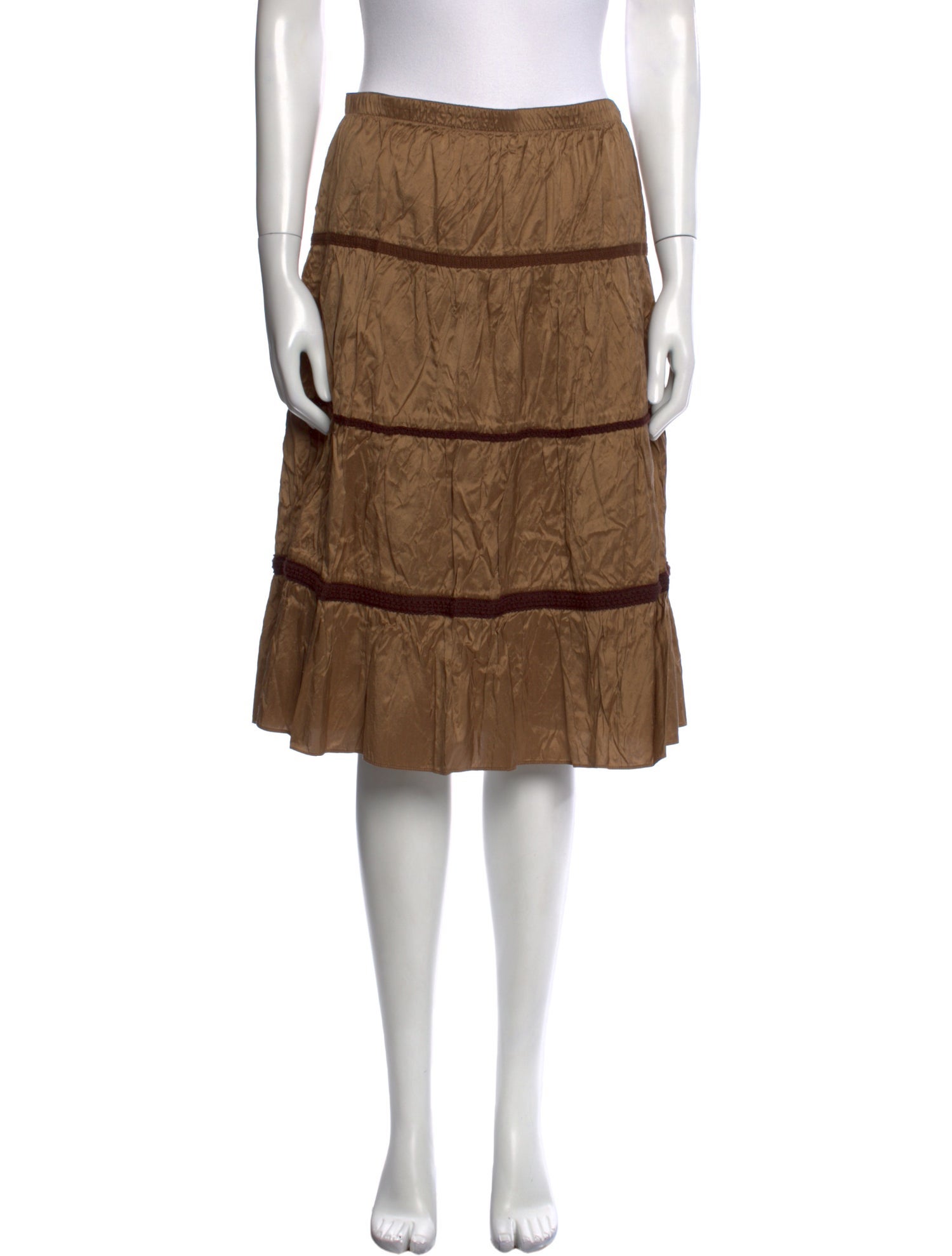 Calypso St. Barth Silk Knee-Length Skirt