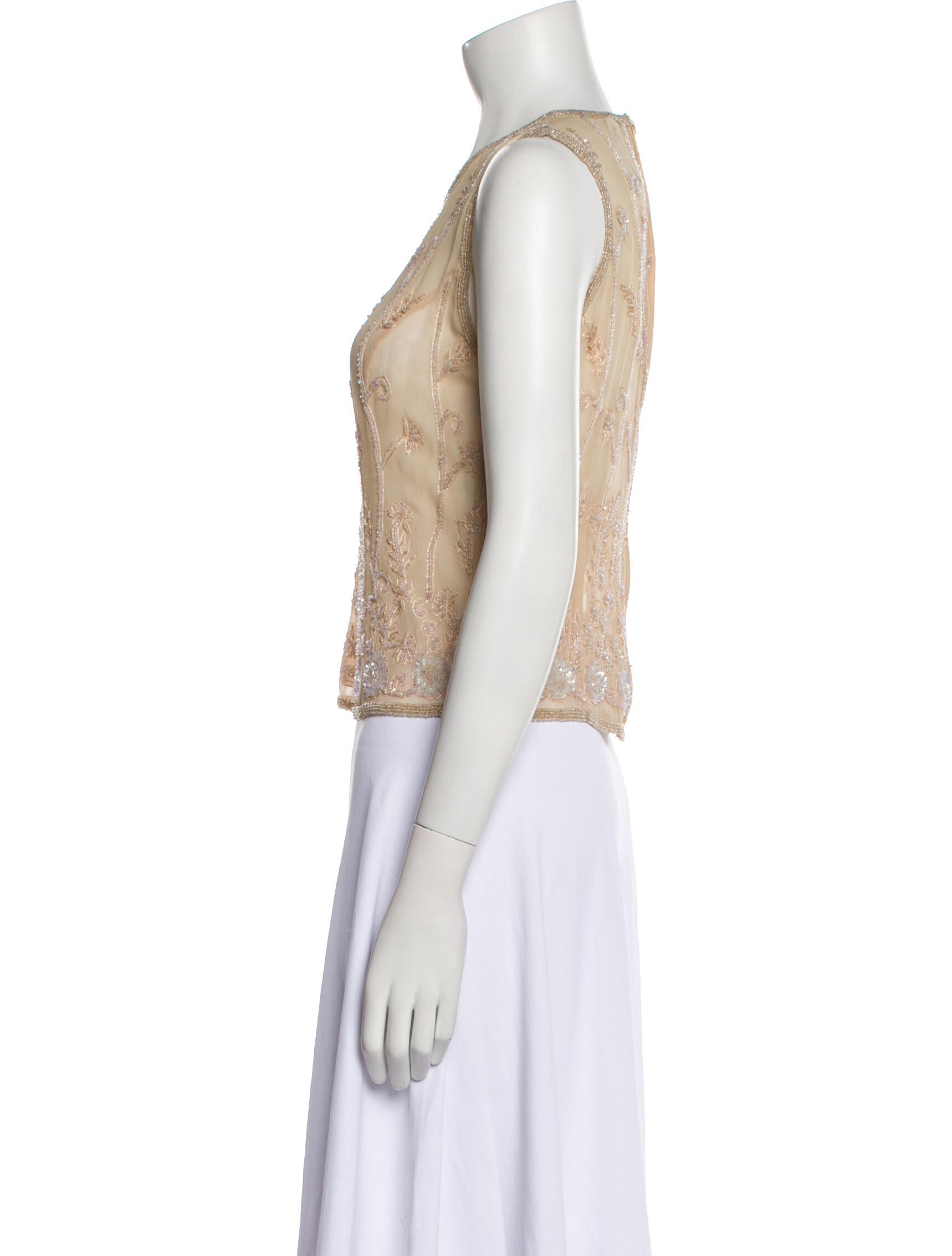 Calypso St. Barth Silk Scoop Neck Crop Top