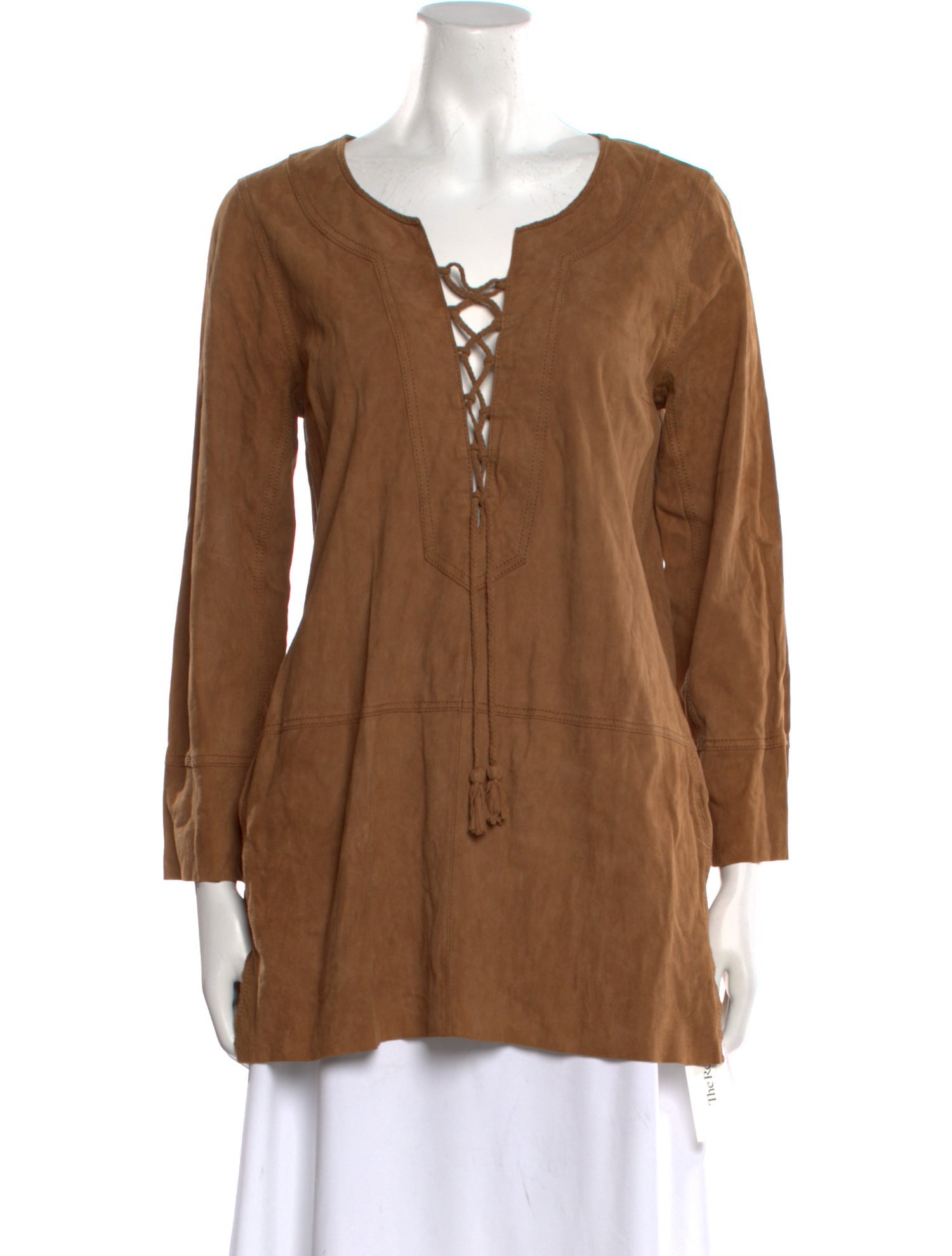 Calypso St. Barth Leather V-Neck Tunic