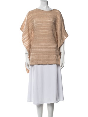 Pre-owned Calypso St Barth Cashmere Striped Sweater In Neutrals