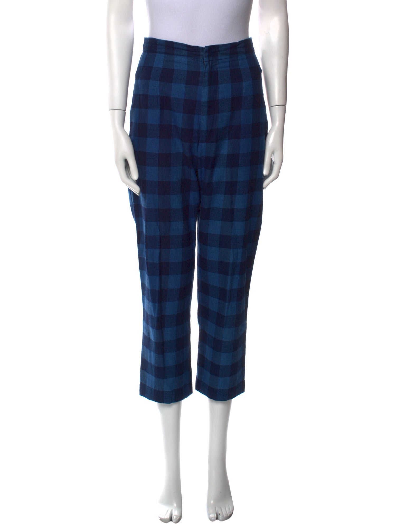 Creatures of Comfort Plaid Print Straight Leg Pants