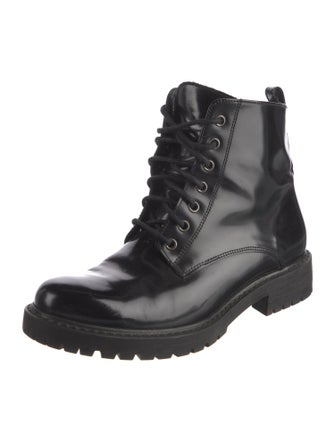 Creatures of Comfort Patent Leather Combat Boots