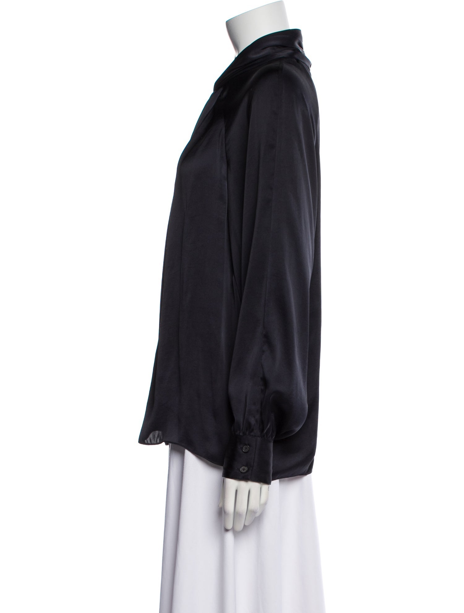 Creatures of Comfort Mock Neck Long Sleeve Blouse