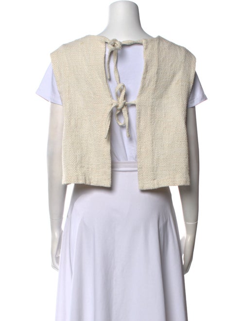 Creatures of Comfort Bateau Neckline Short Sleeve Crop Top