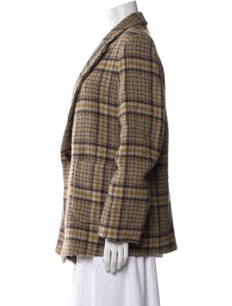 Creatures of Comfort Plaid Print Peacoat