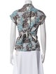 Creatures of Comfort Silk Floral Print Button-Up Top