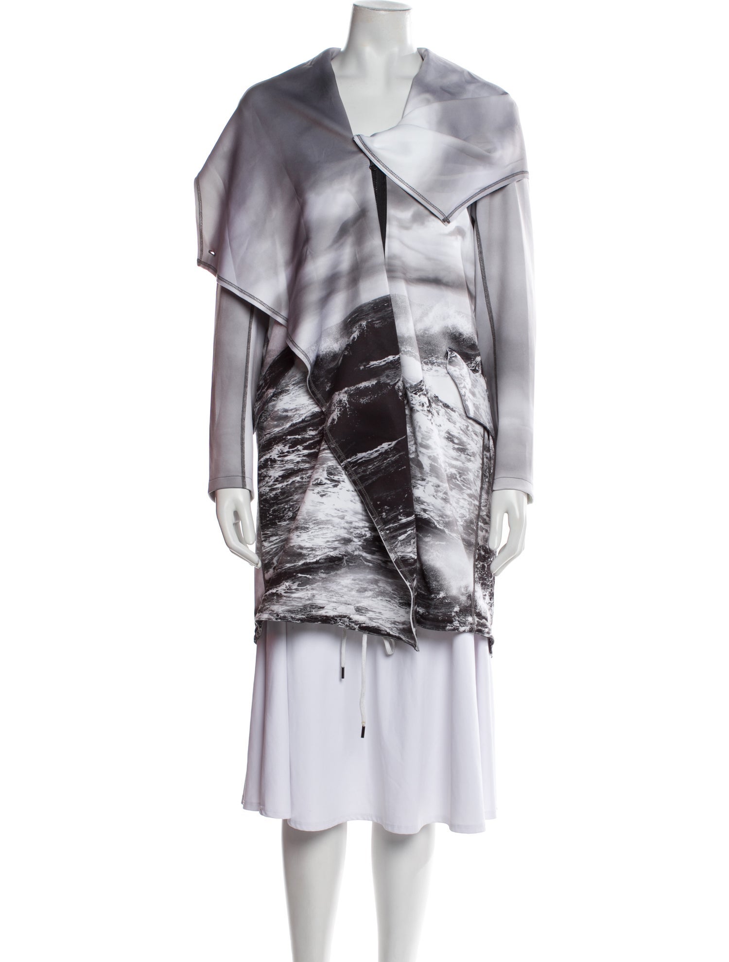 Carbon 38 Plaid Print Coat