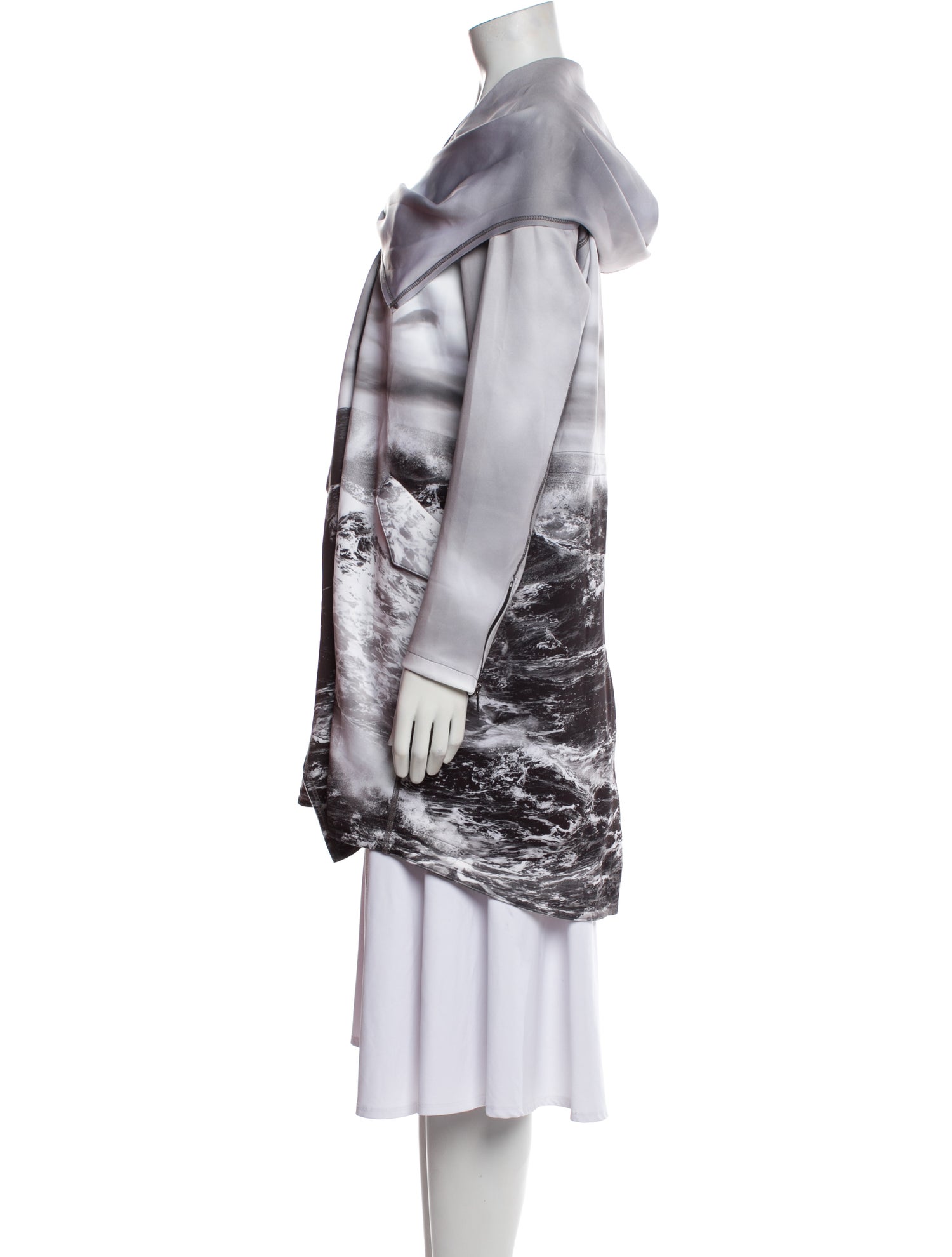 Carbon 38 Plaid Print Coat