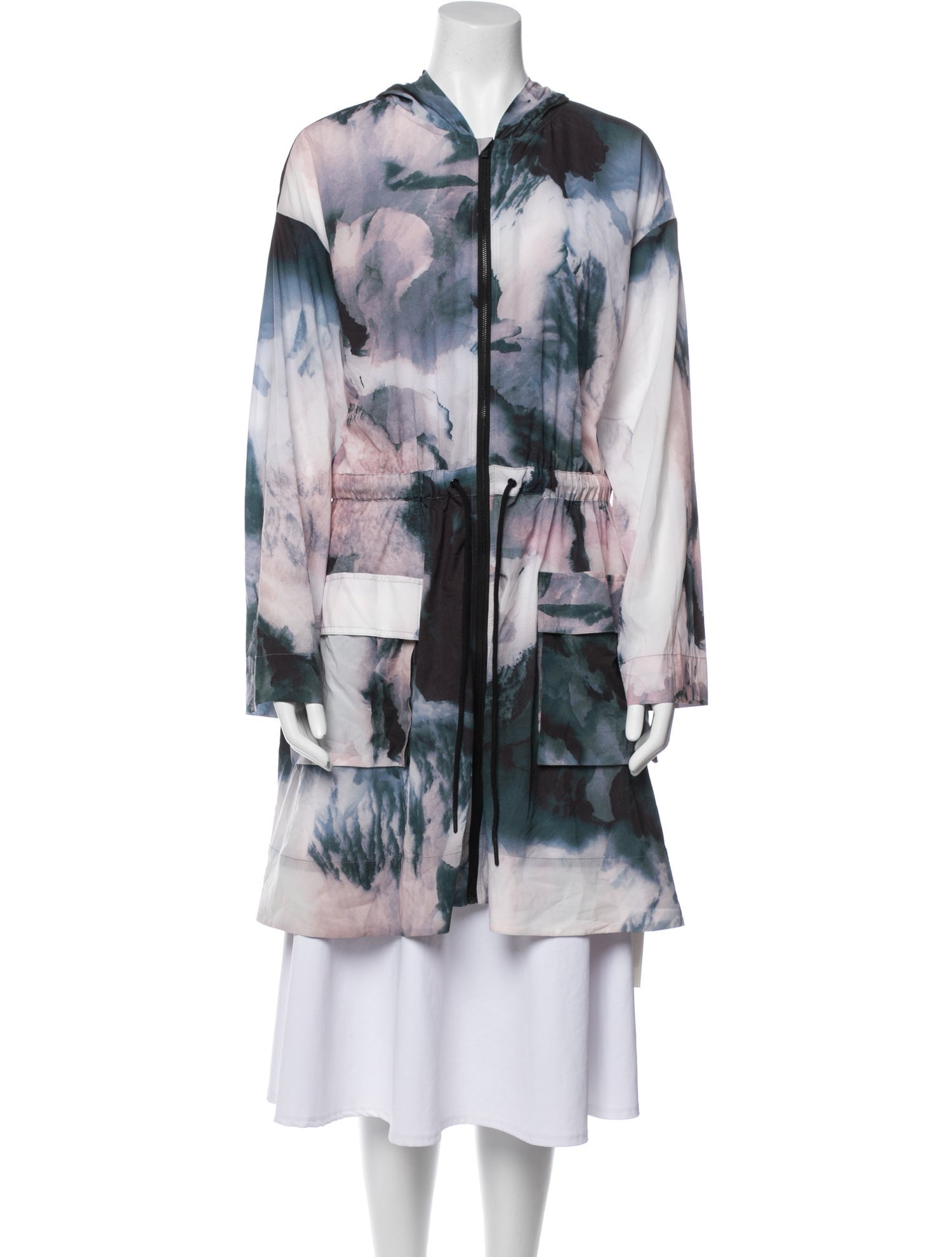 Carbon 38 Tie-Dye Print Coat