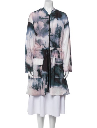 Carbon 38 Tie-Dye Print Coat