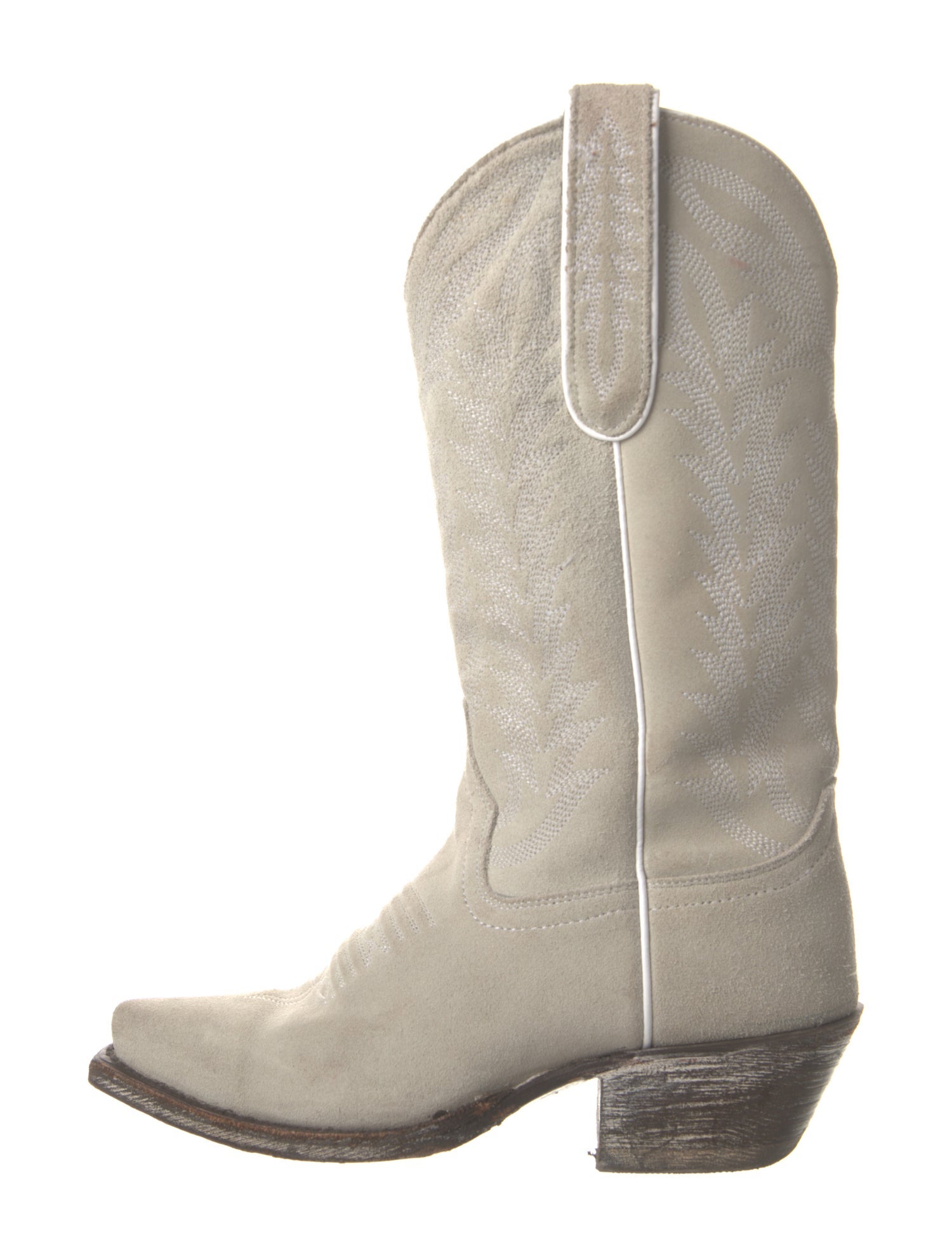 Caborca Silver Suede Western Boots