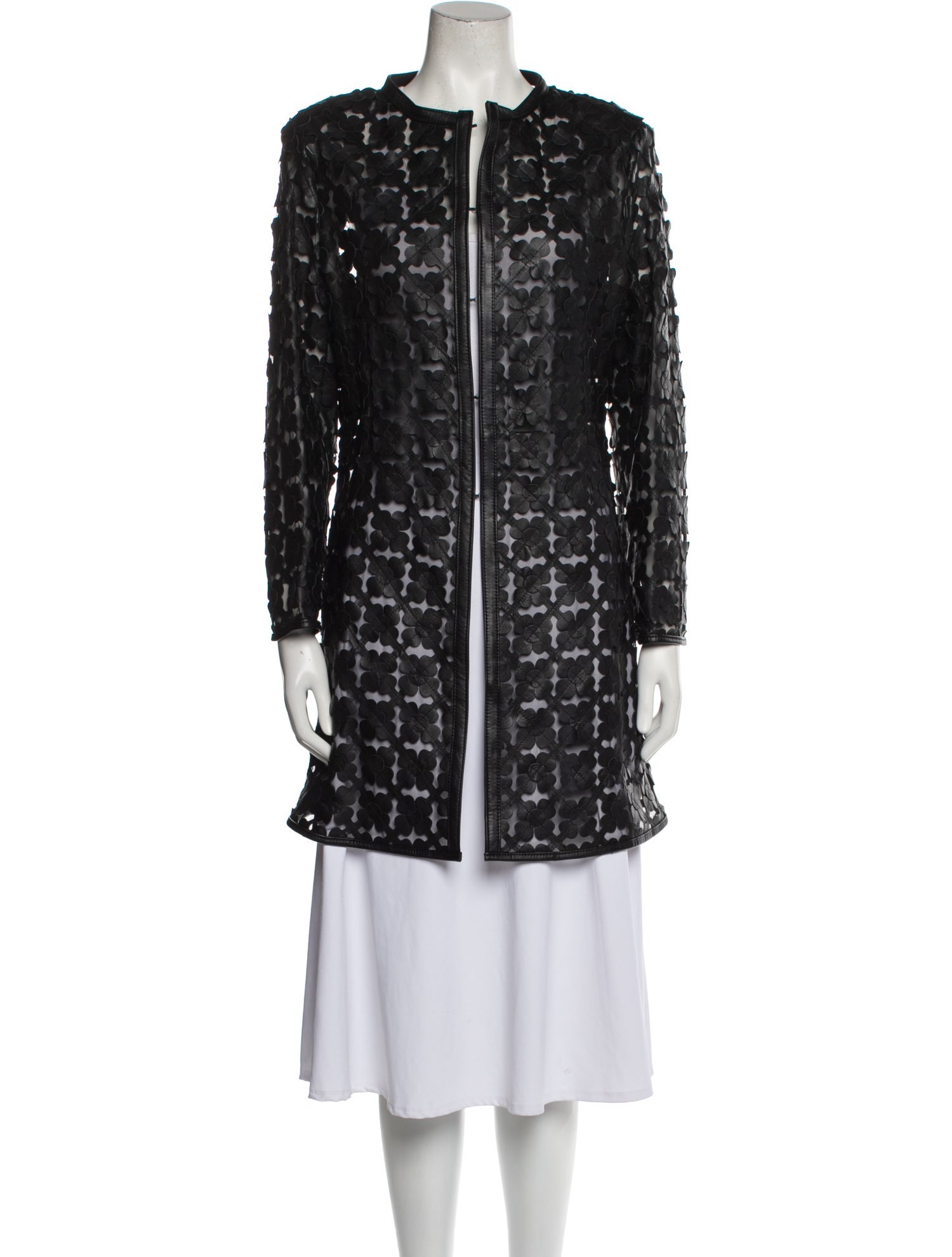 Caban Romantic Leather Printed Evening Jacket