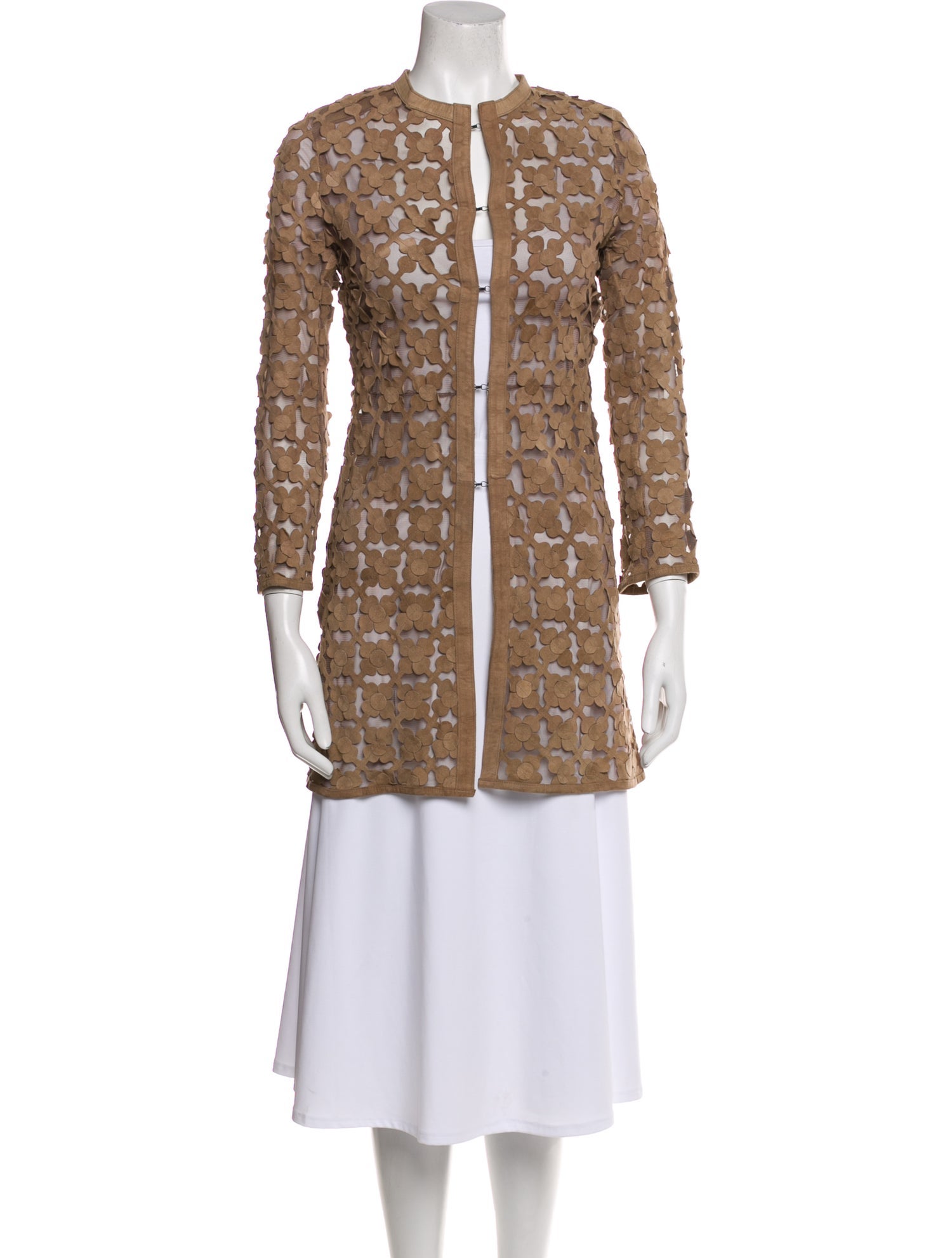 Caban Romantic Lambskin Printed Evening Jacket w/ Tags