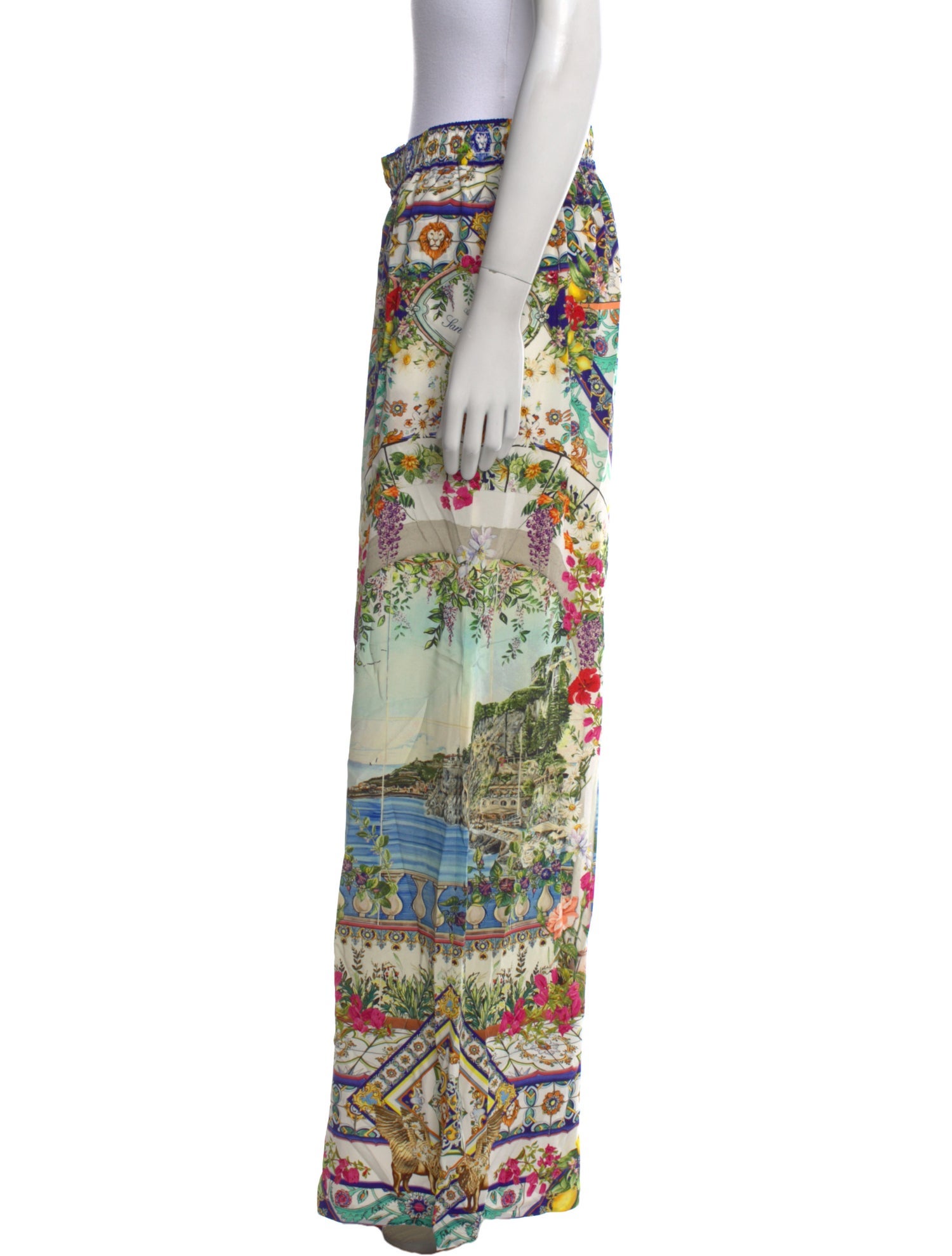 Camilla x Leading Hotels of the World Silk Wide Leg Pants