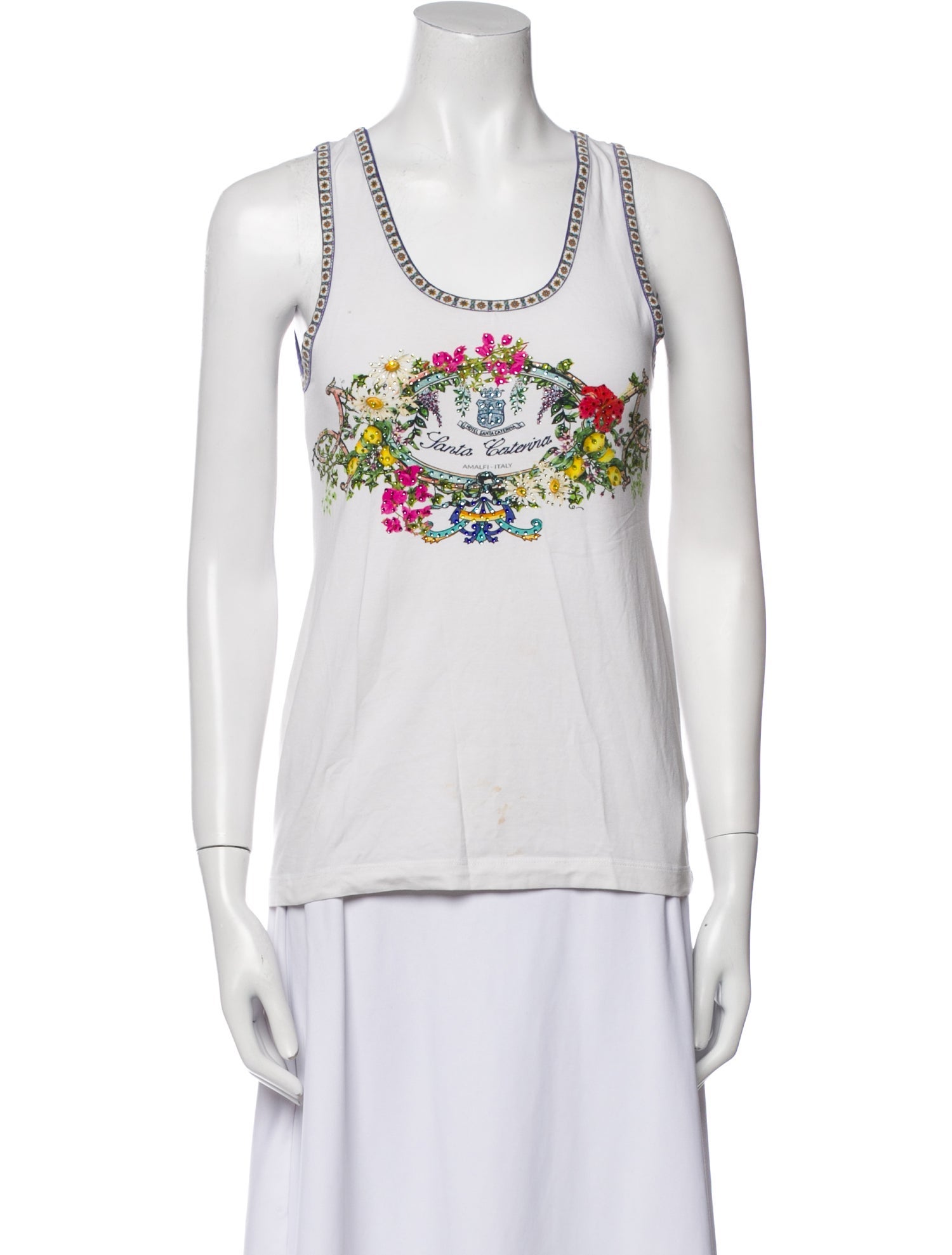 Camilla x Leading Hotels of the World Graphic Print Scoop Neck Top