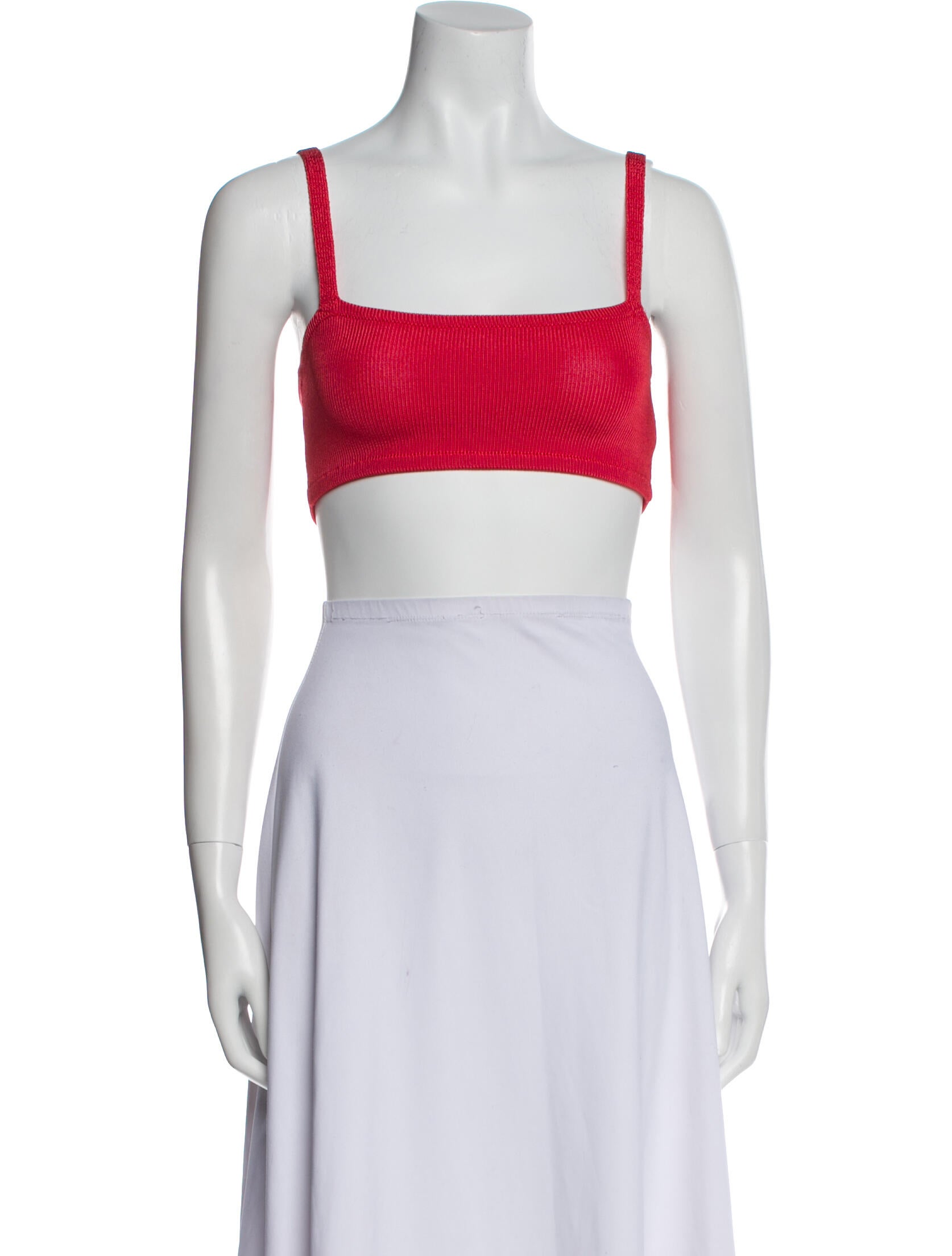 Calle del Mar Square Neckline Sleeveless Crop Top