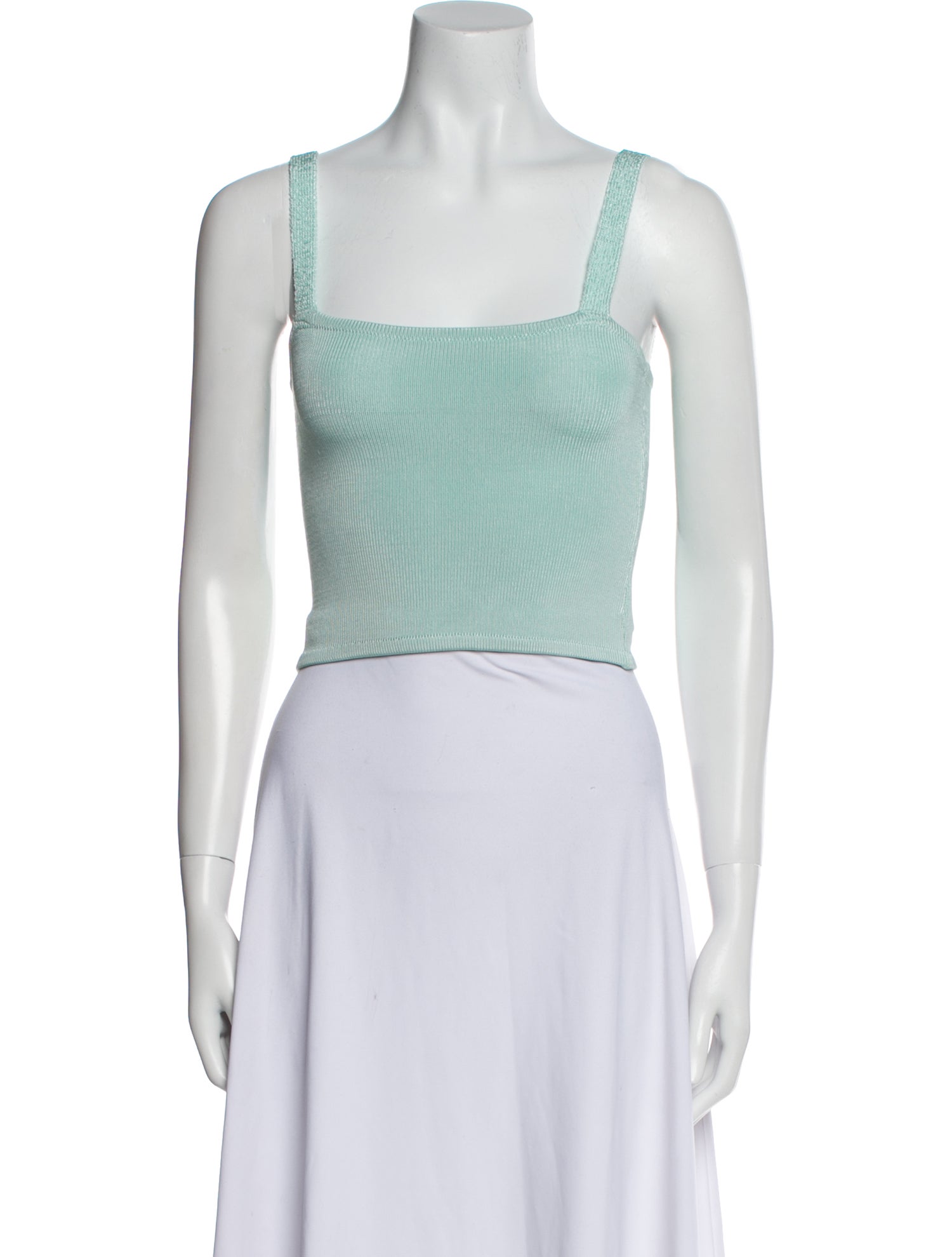 Calle del Mar Square Neckline Sleeveless Crop Top