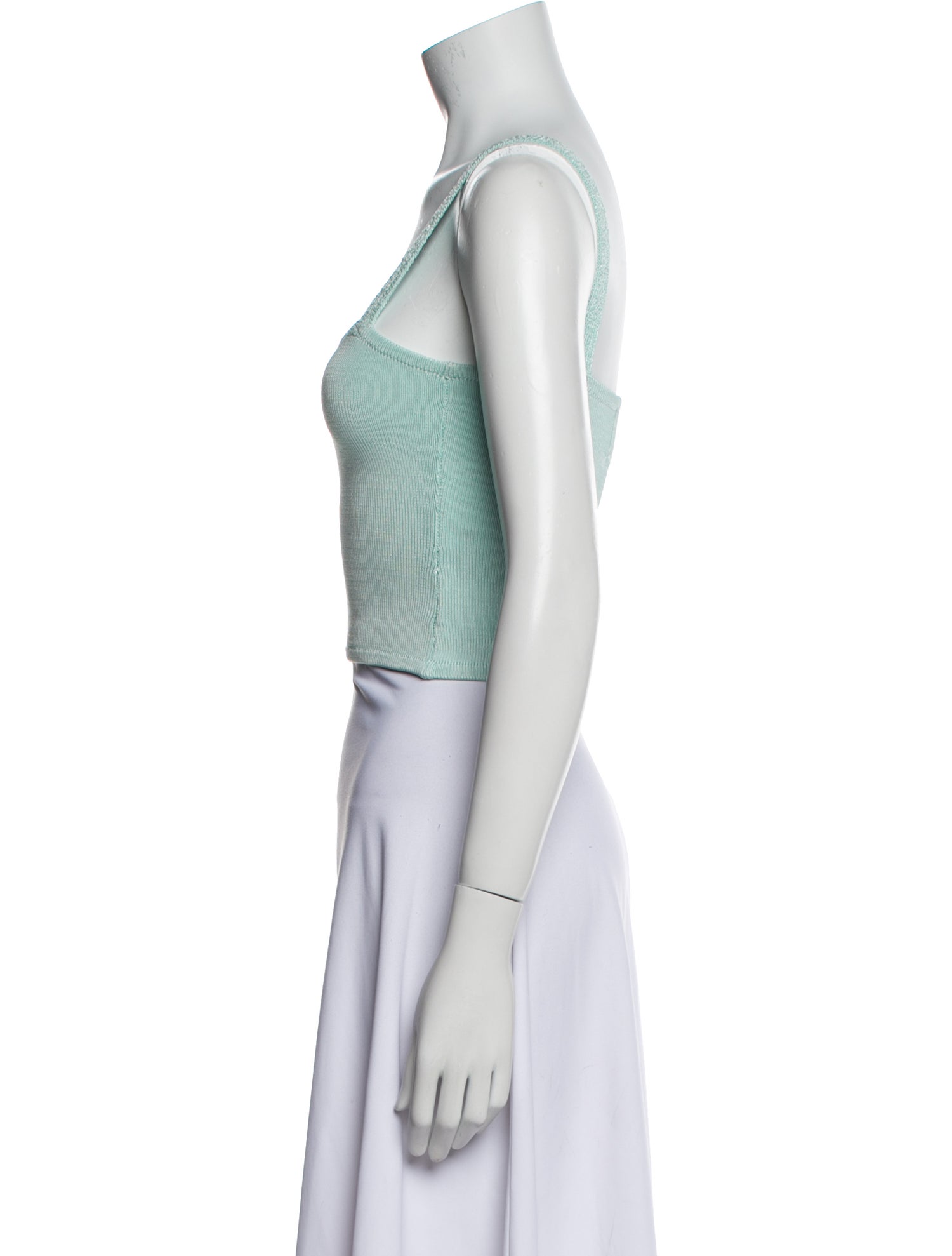 Calle del Mar Square Neckline Sleeveless Crop Top