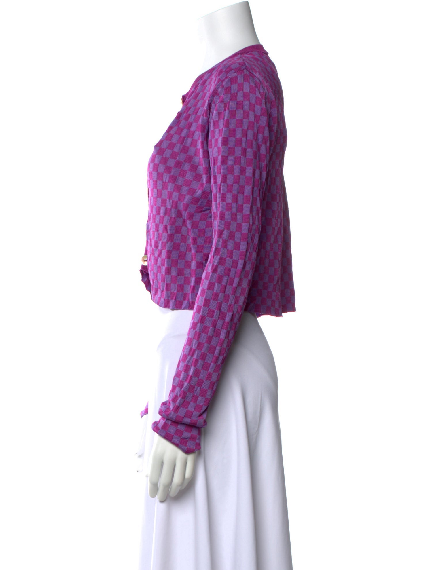 Calle del Mar Plaid Print Crew Neck Sweater