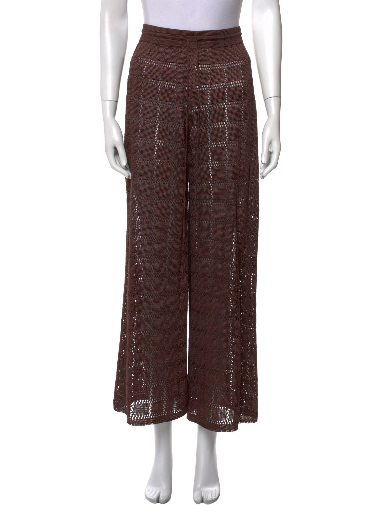 Calle del Mar Plaid Print Wide Leg Pants