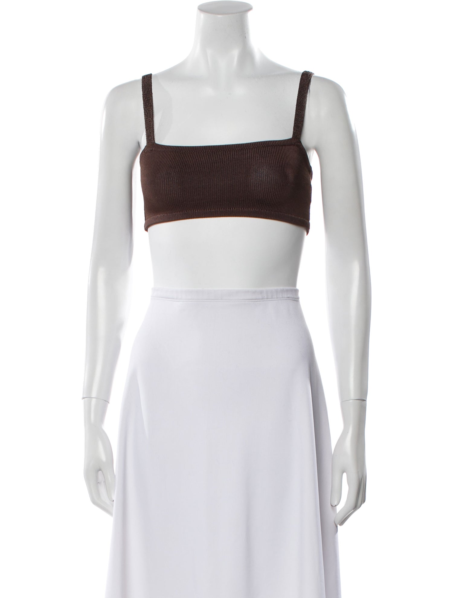 Calle del Mar Square Neckline Sleeveless Crop Top