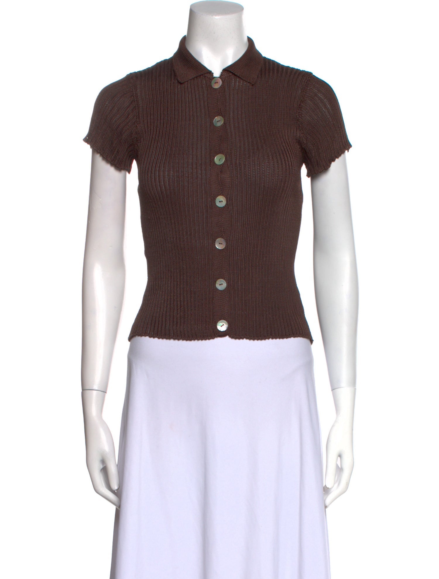 Calle del Mar Short Sleeve Button-Up Top