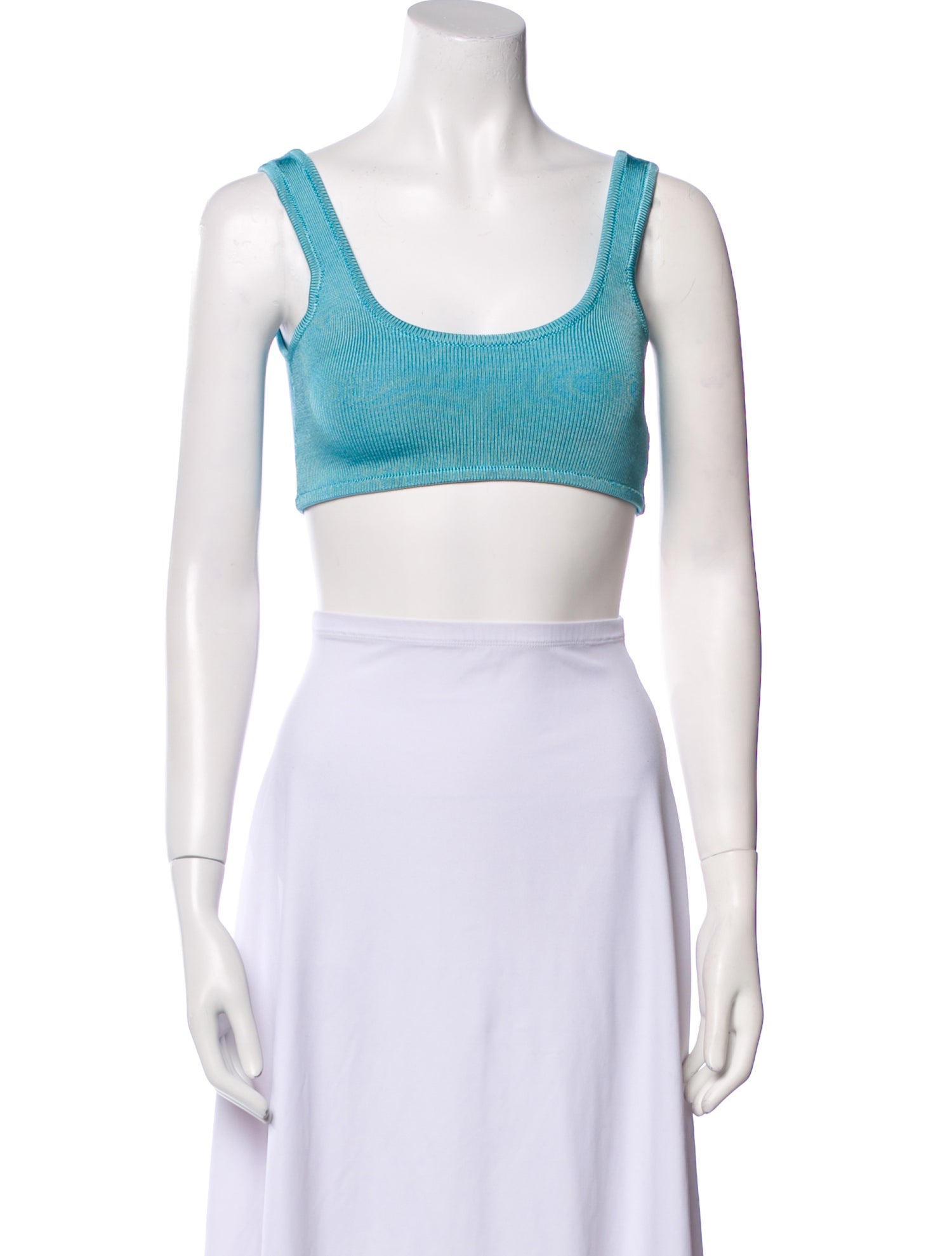 Calle del Mar Square Neckline Sleeveless Crop Top