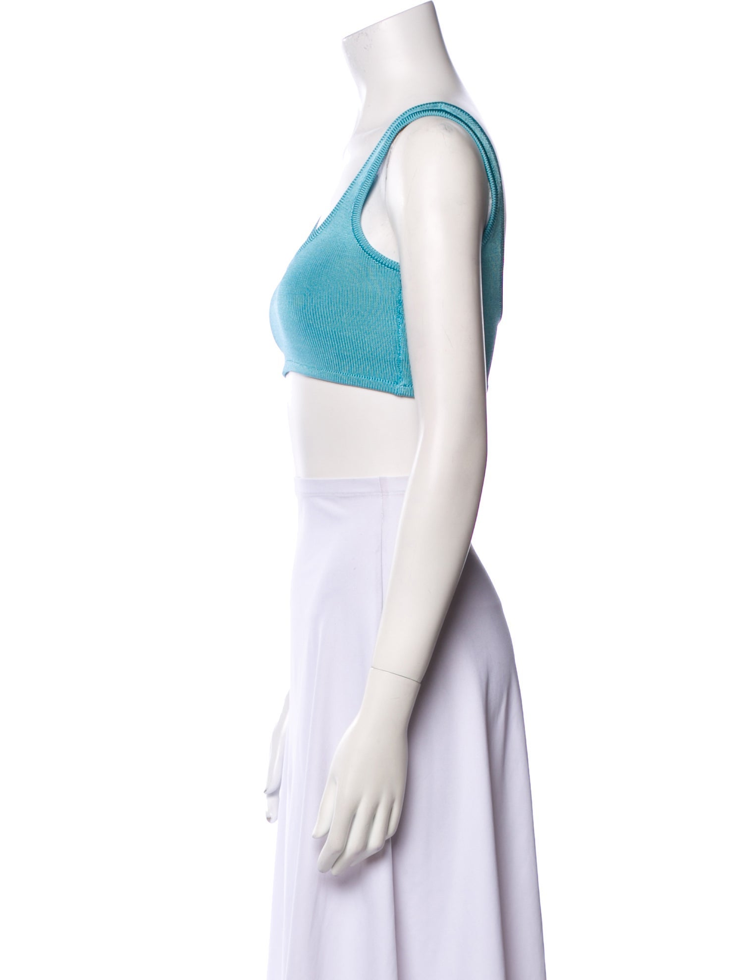 Calle del Mar Square Neckline Sleeveless Crop Top