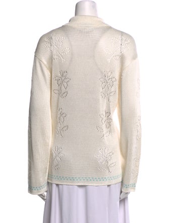 Calle del Mar Printed Long Sleeve Button-Up Top