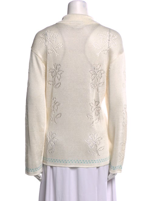 Calle del Mar Printed Long Sleeve Button-Up Top