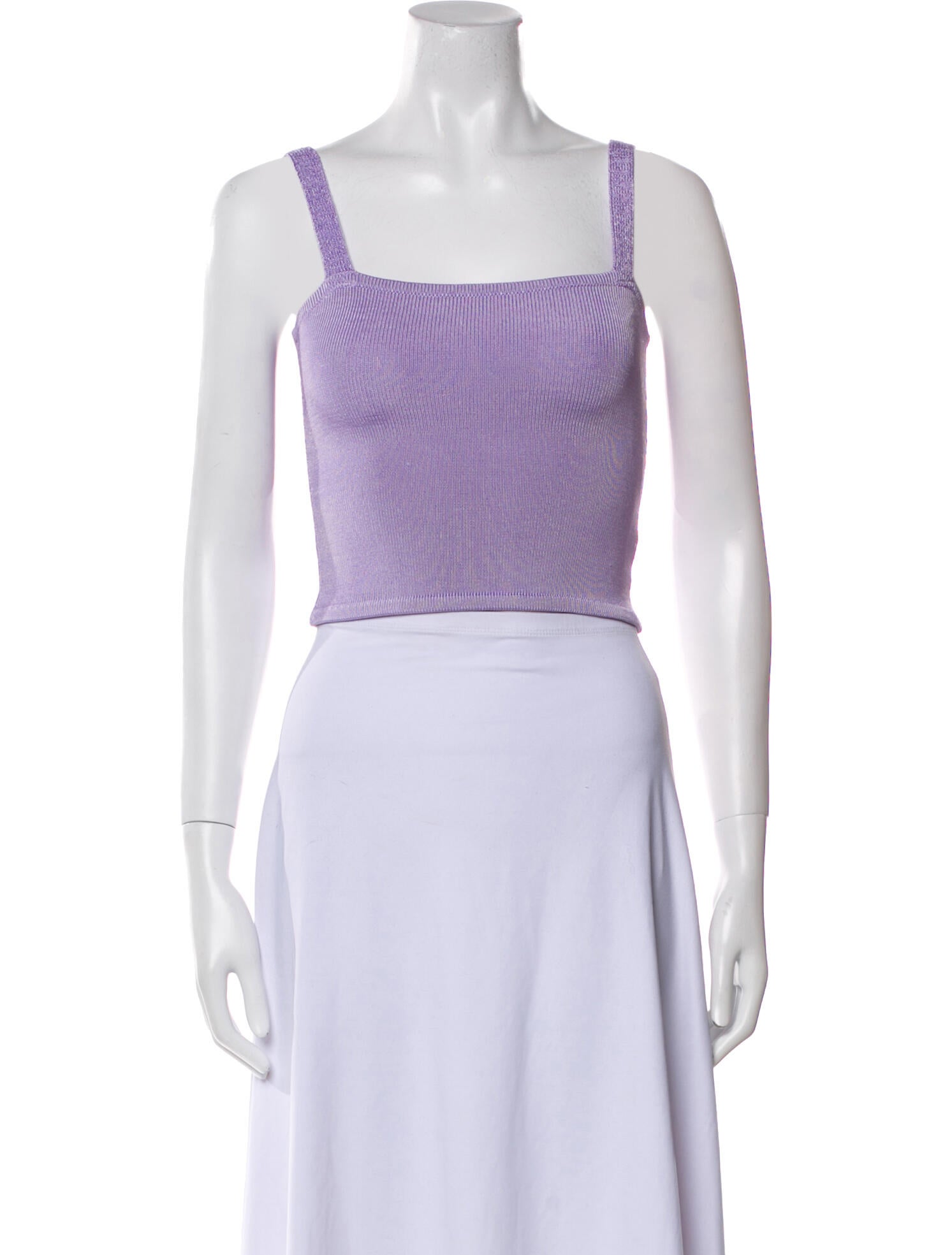 Calle del Mar Square Neckline Sleeveless Crop Top