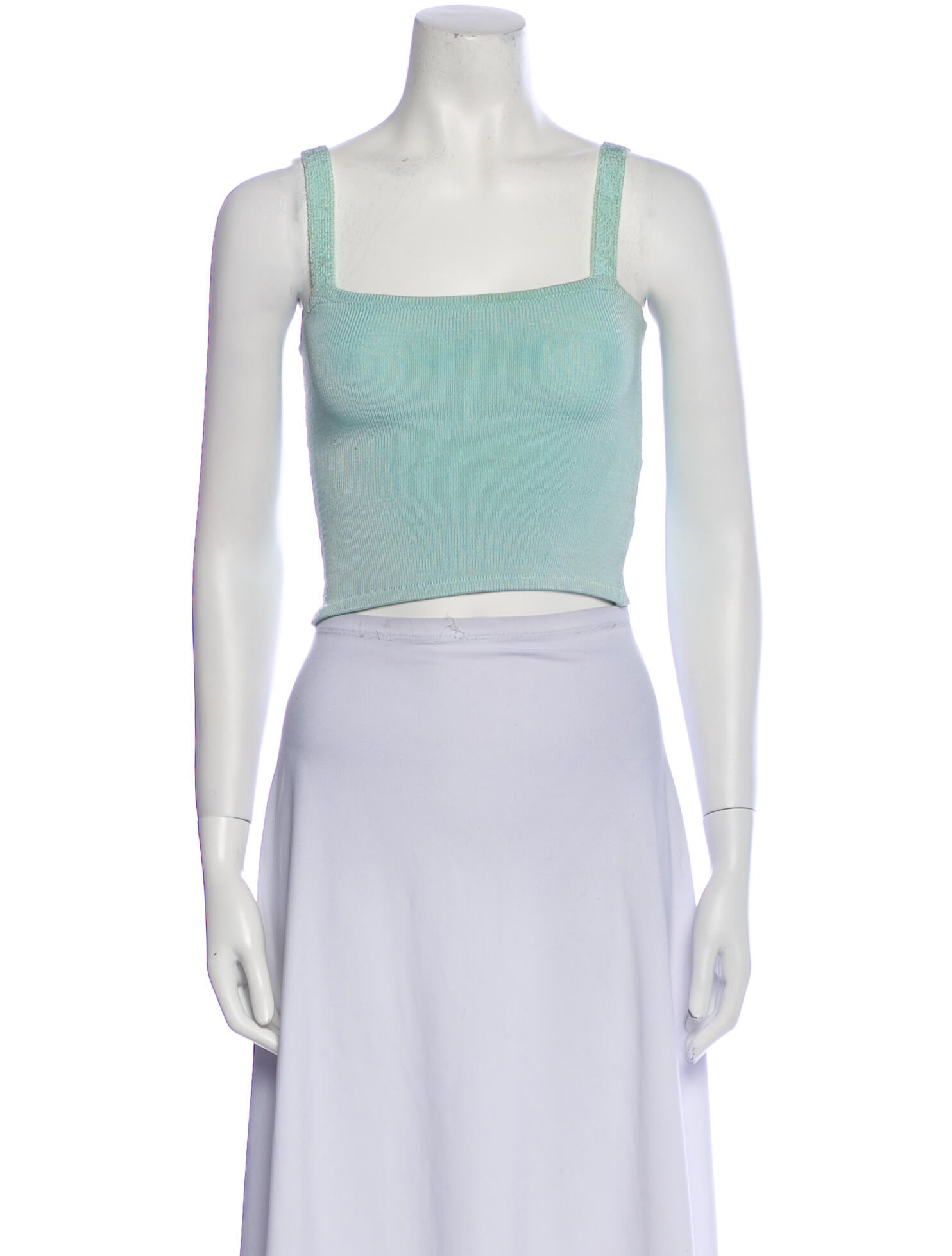 Calle del Mar Square Neckline Sleeveless Crop Top
