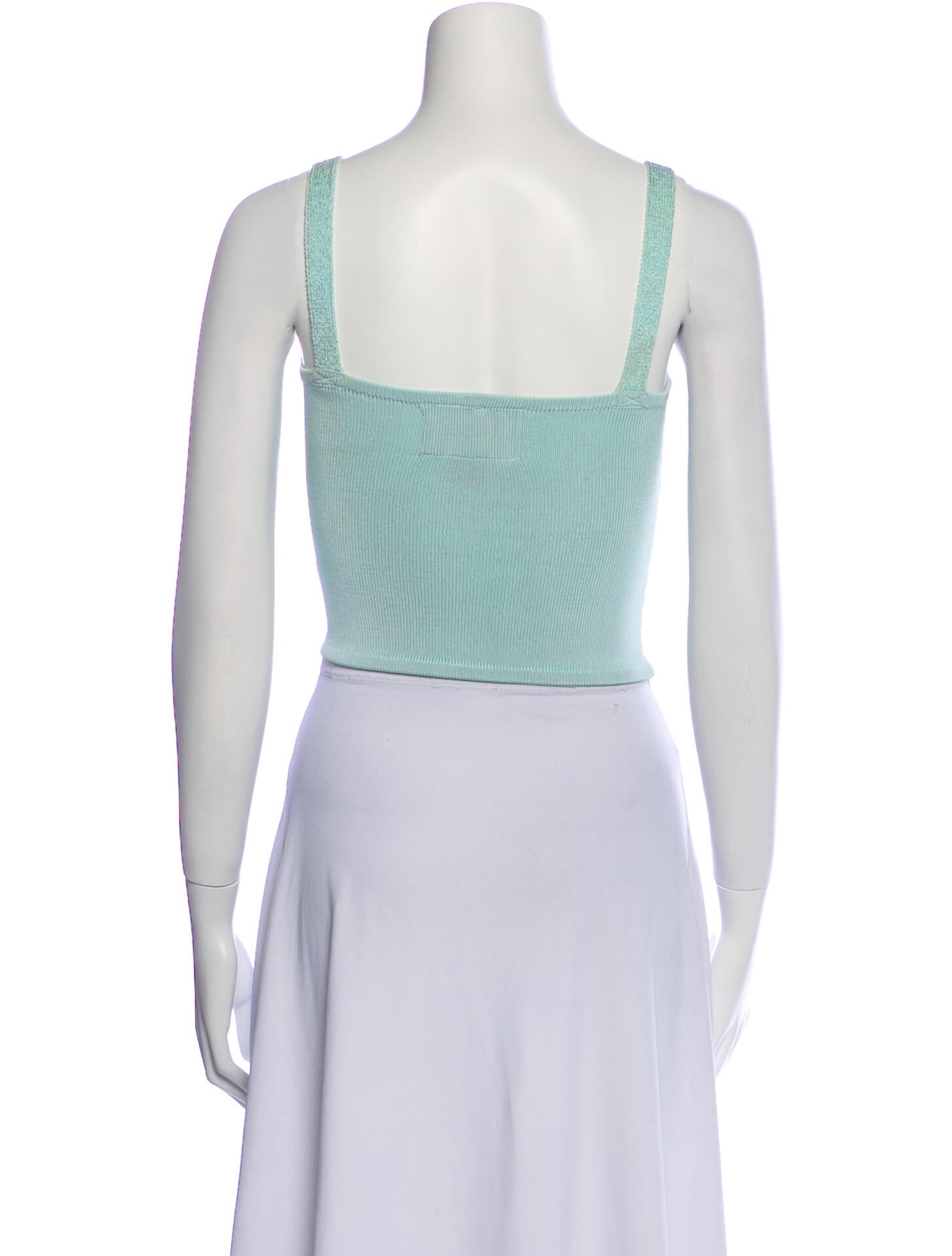 Calle del Mar Square Neckline Sleeveless Crop Top