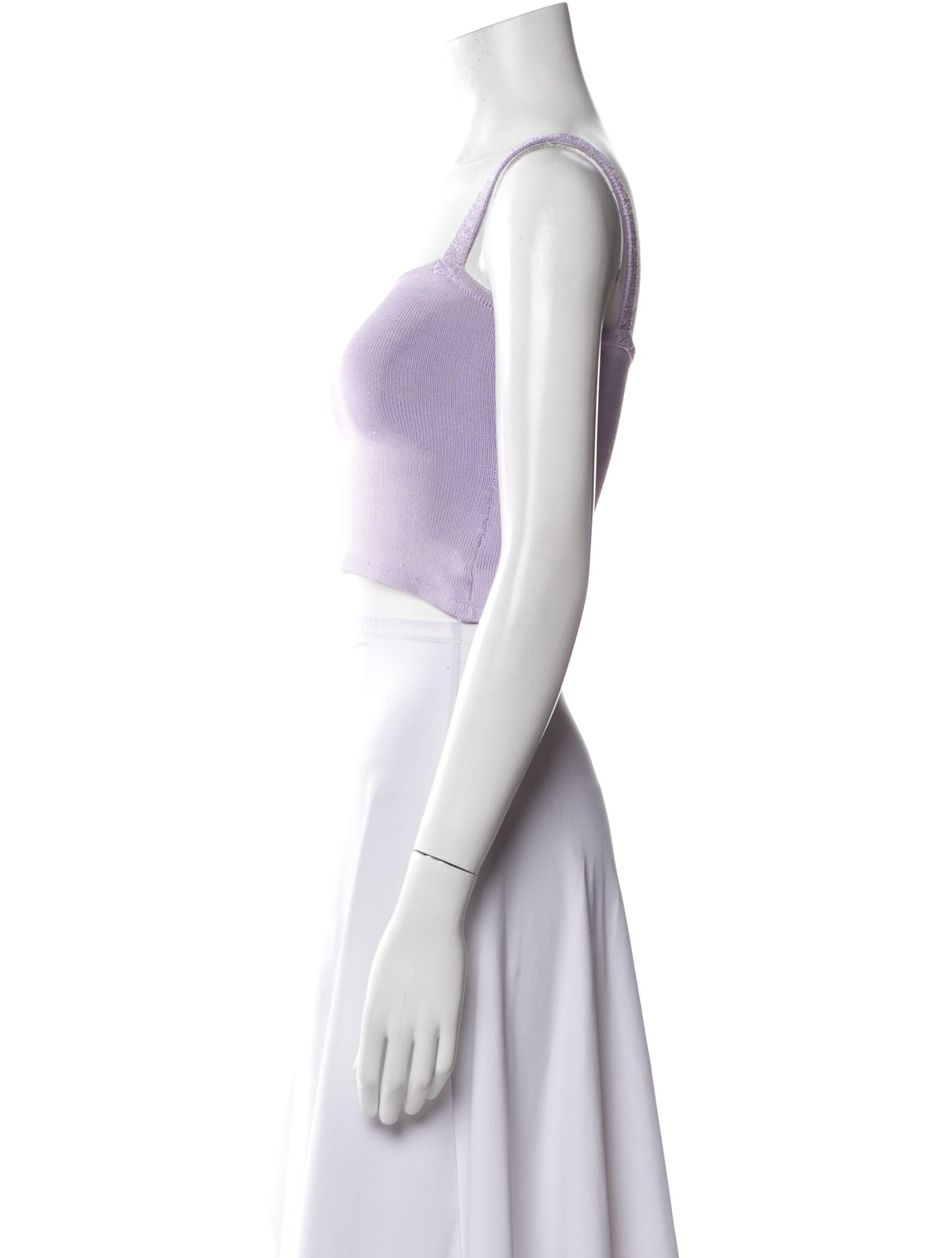 Calle del Mar Square Neckline Sleeveless Crop Top