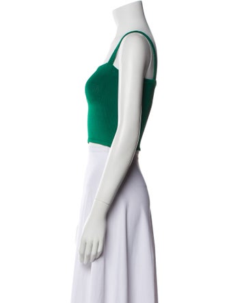 Calle del Mar Square Neckline Sleeveless Crop Top