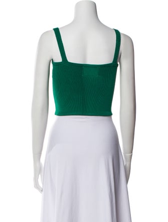 Calle del Mar Square Neckline Sleeveless Crop Top