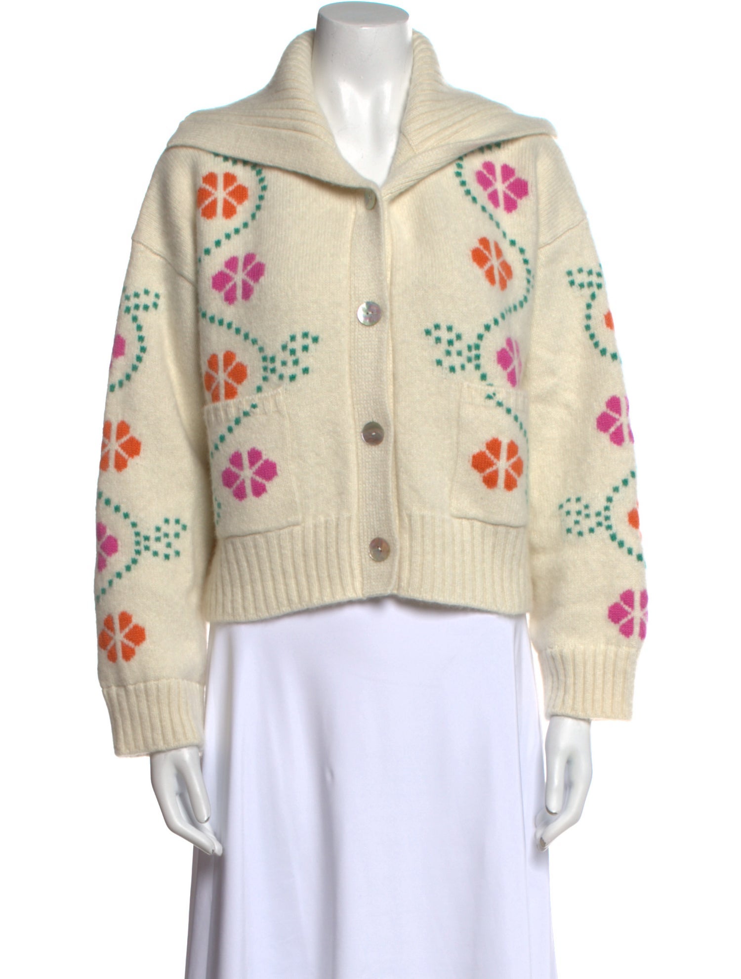 Calle del Mar Cashmere Printed Sweater