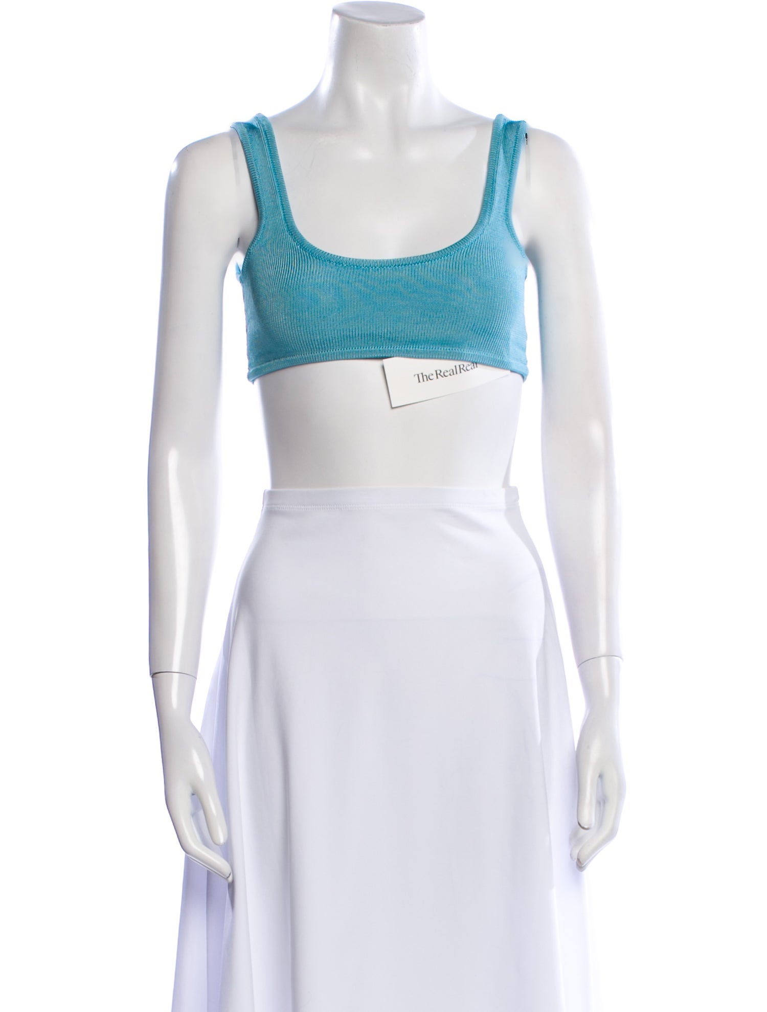 Calle del Mar Square Neckline Sleeveless Crop Top