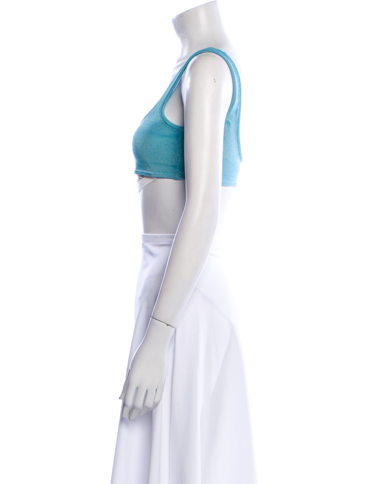 Calle del Mar Square Neckline Sleeveless Crop Top