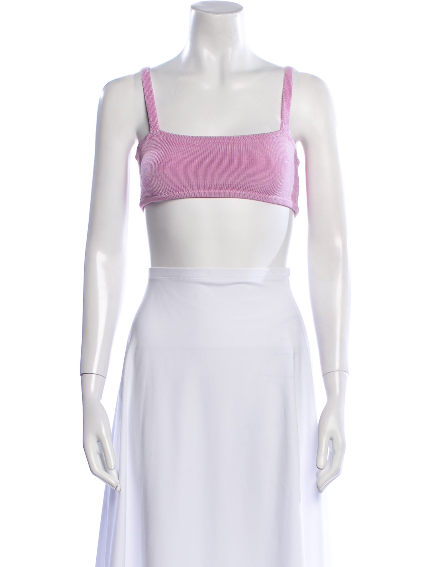 Calle del Mar Square Neckline Sleeveless Crop Top