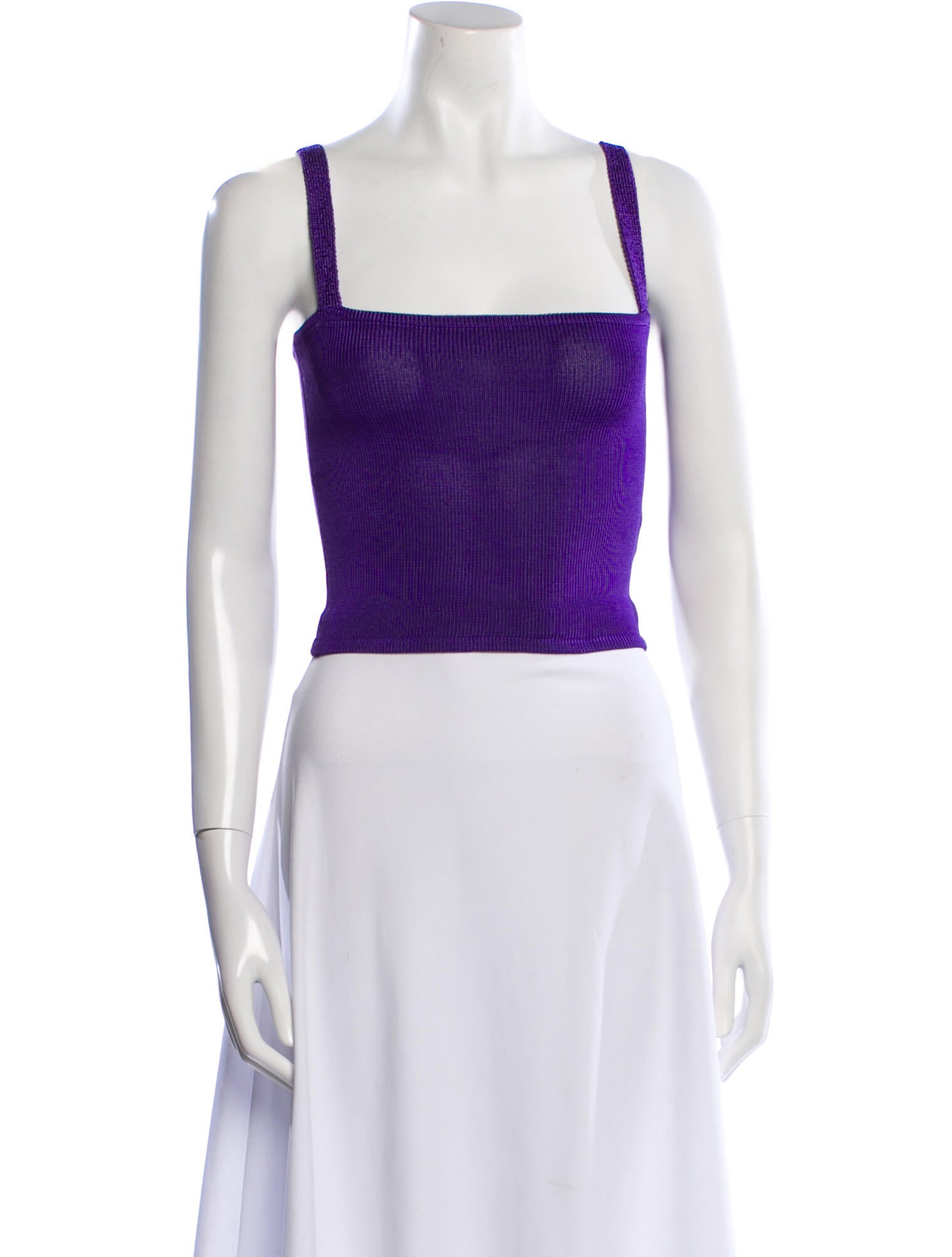 Calle del Mar Square Neckline Sleeveless Crop Top