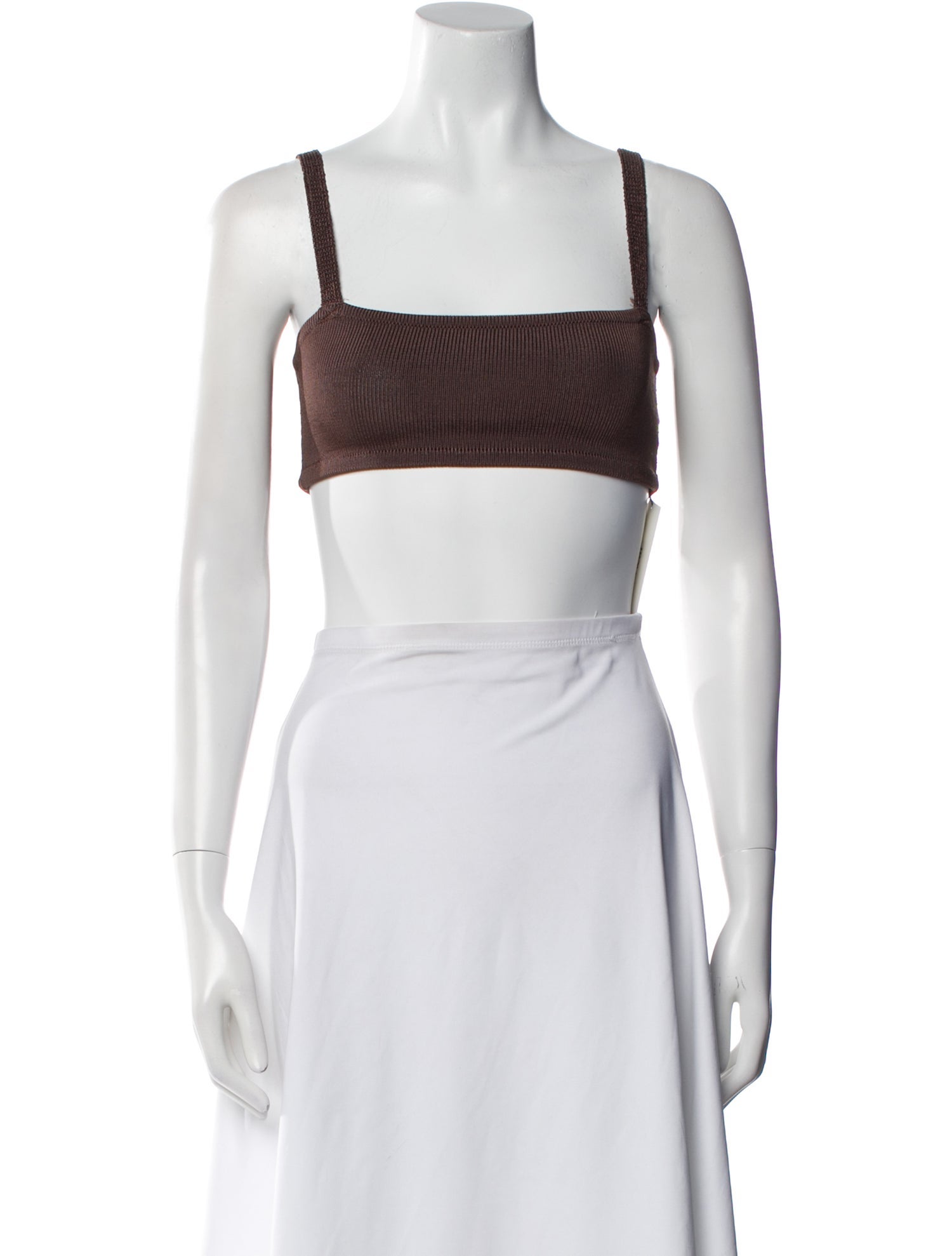 Calle del Mar Square Neckline Sleeveless Crop Top