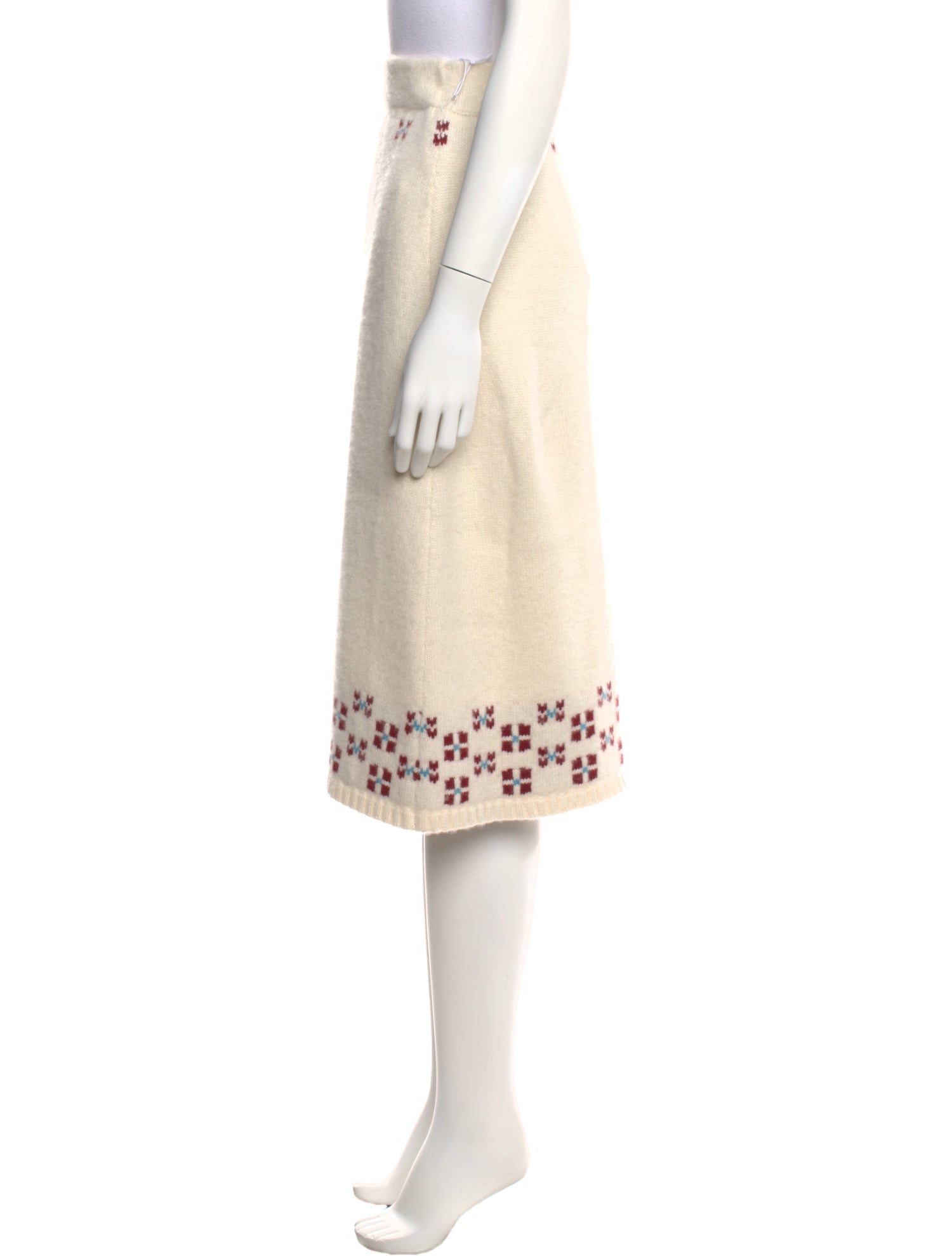 Calle del Mar Cashmere Knee-Length Skirt