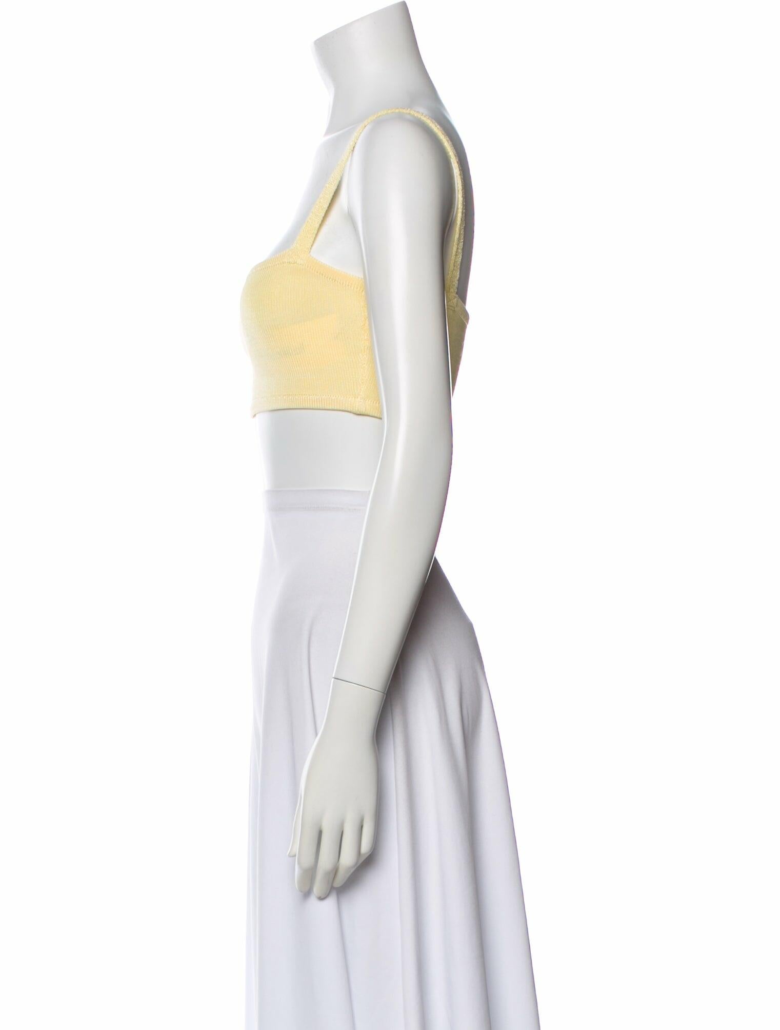 Calle del Mar Square Neckline Sleeveless Crop Top