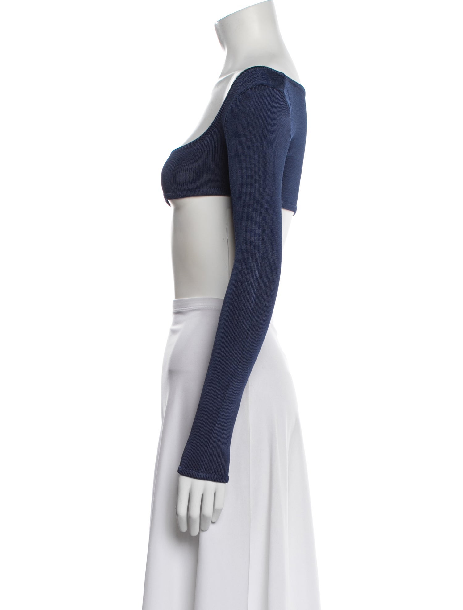 Calle del Mar Off-The-Shoulder Long Sleeve Crop Top